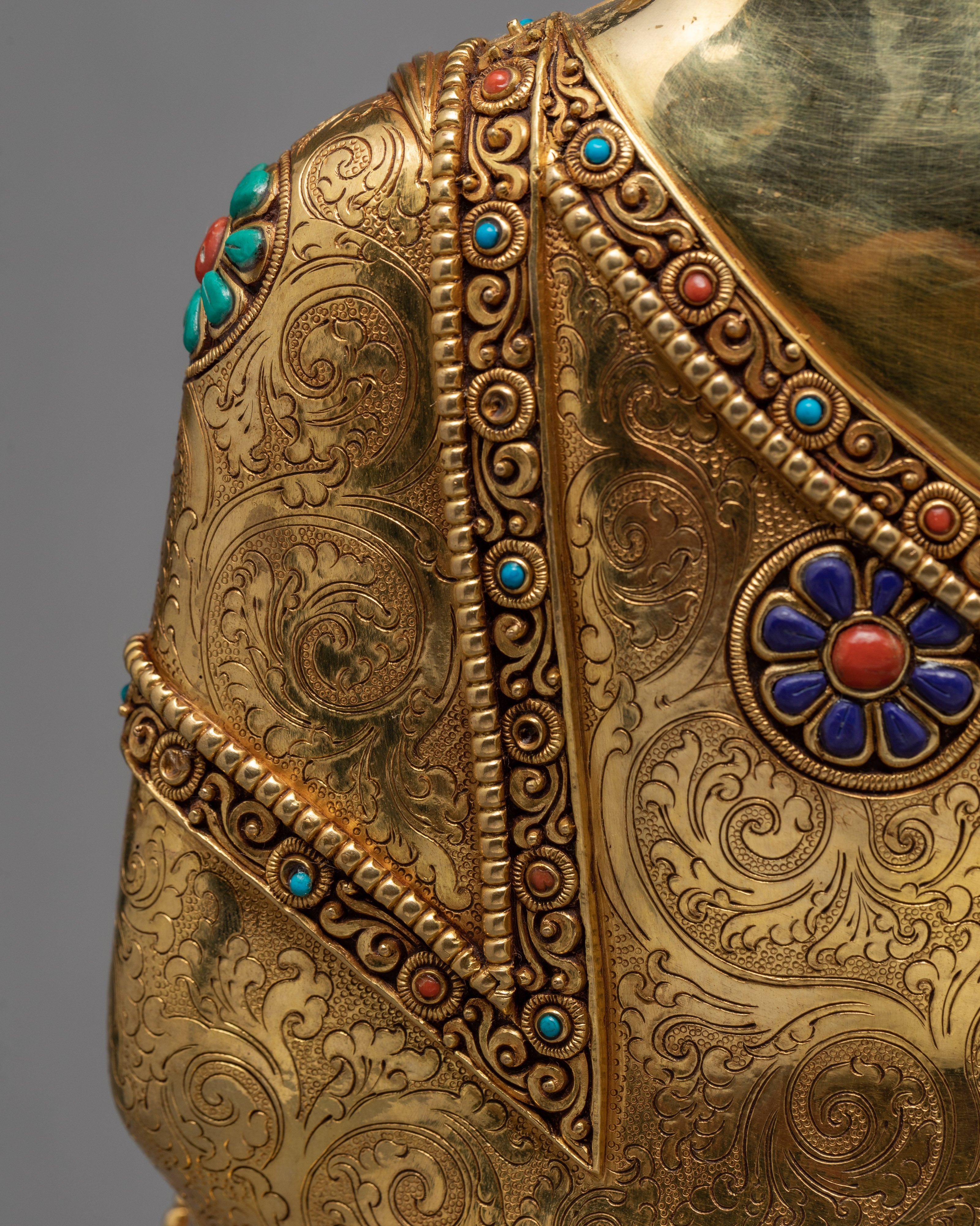 Shakyamuni Buddha Statue | Gold Plated Gautam Buddha Statue