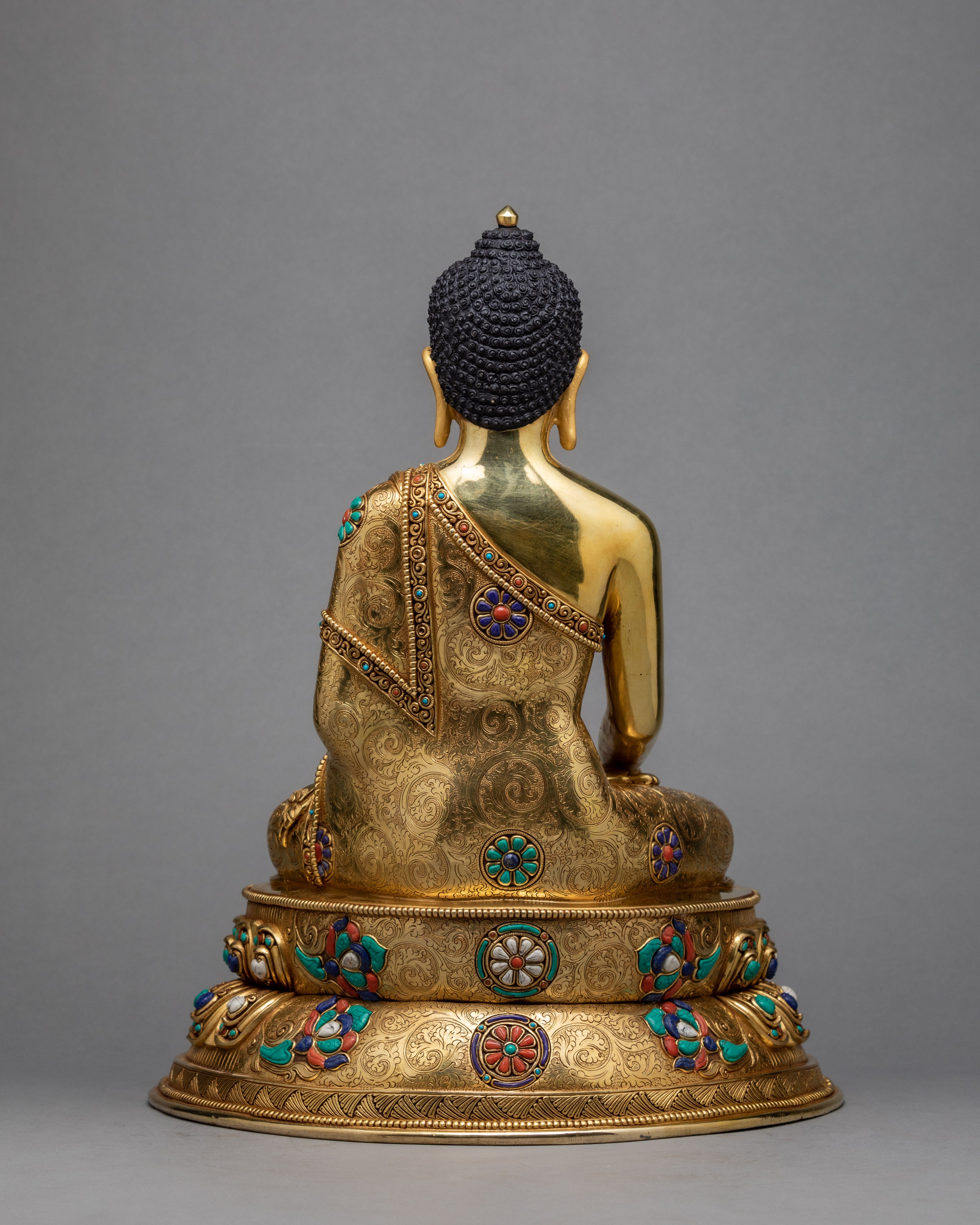 Shakyamuni Buddha Statue | Gold Plated Gautam Buddha Statue