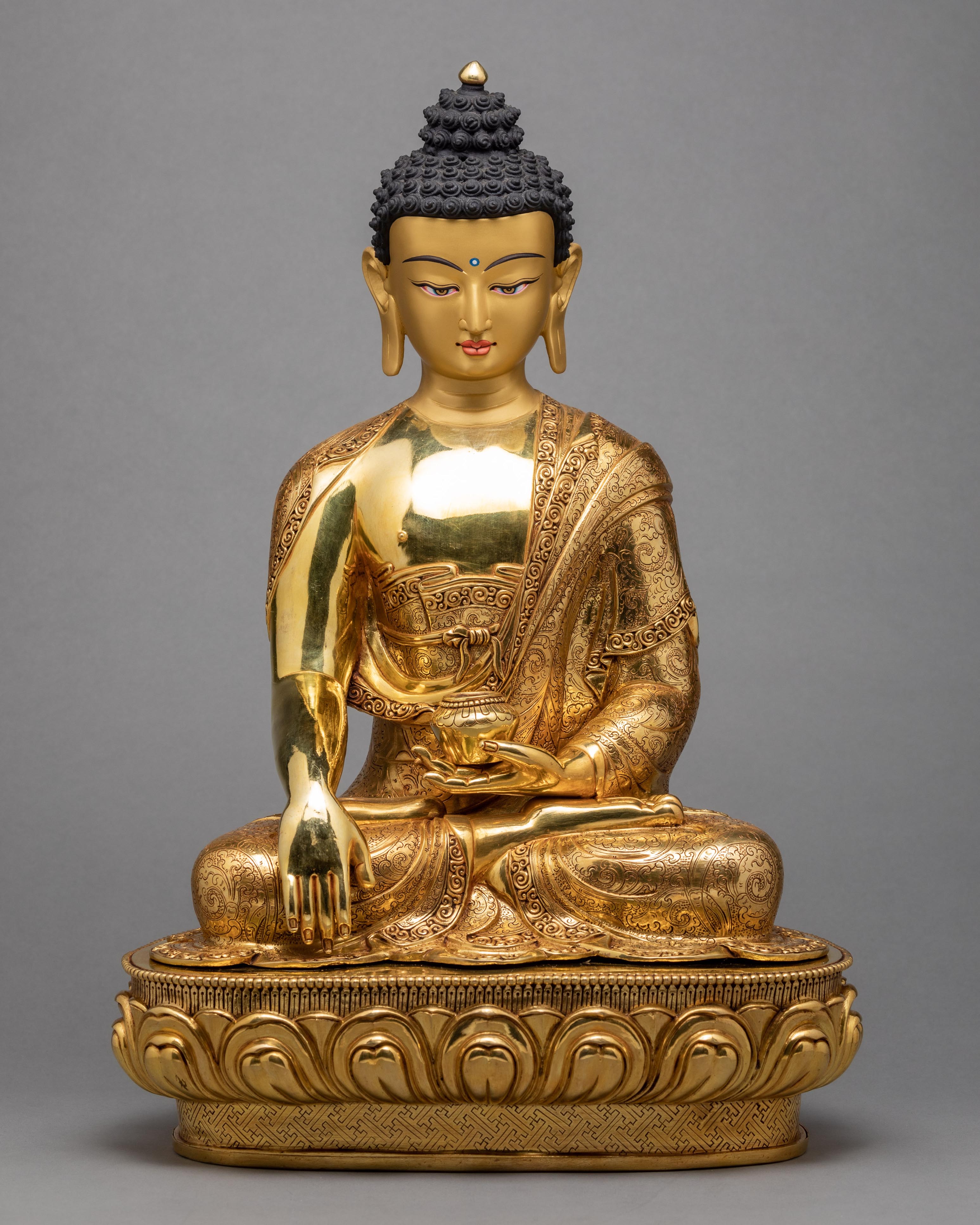 Shakyamuni Buddha | Gold Plated Gautam Buddha Statue