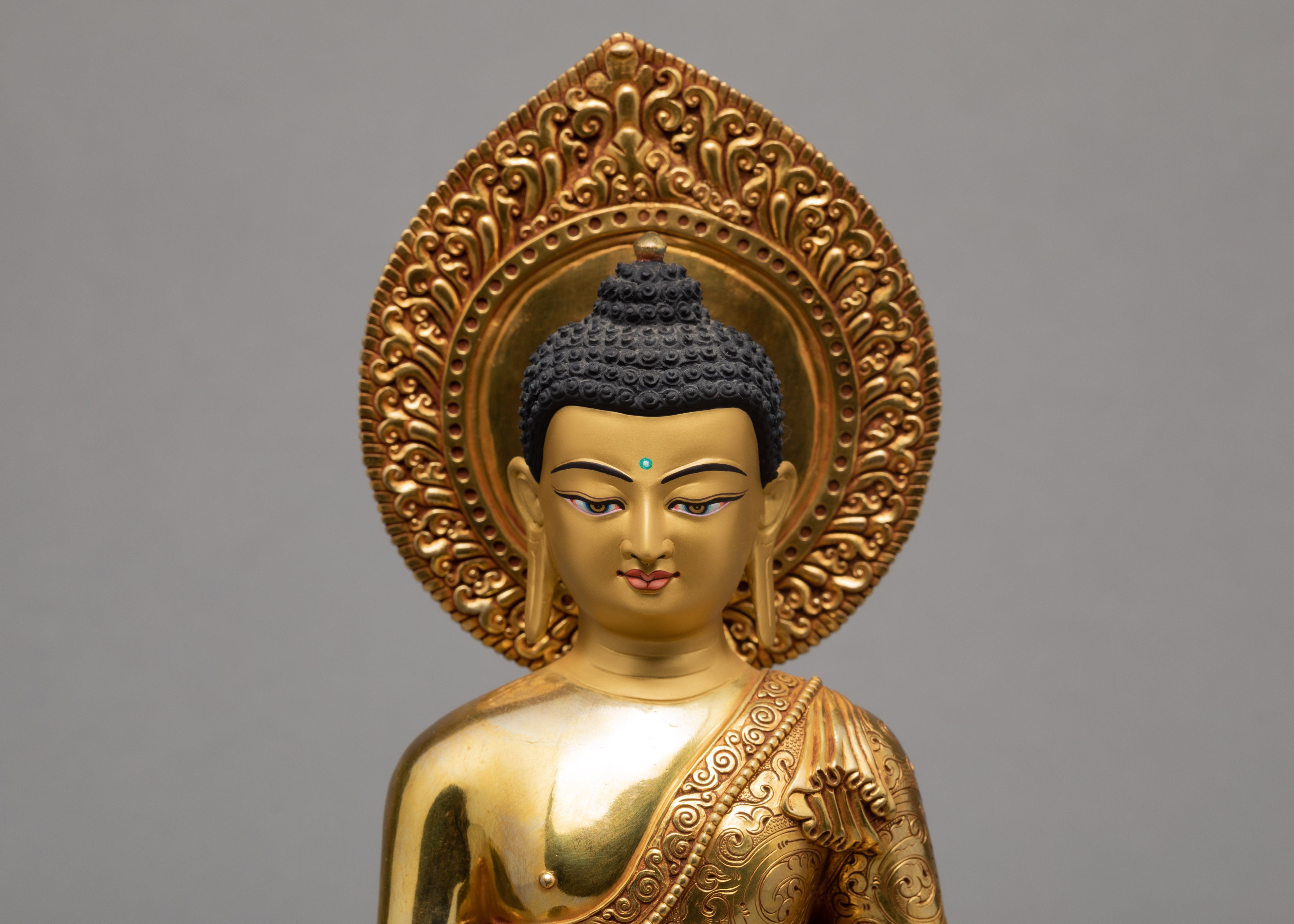 Indoor Shakyamuni Buddha Statue | Buddha Statue Plated With Gold