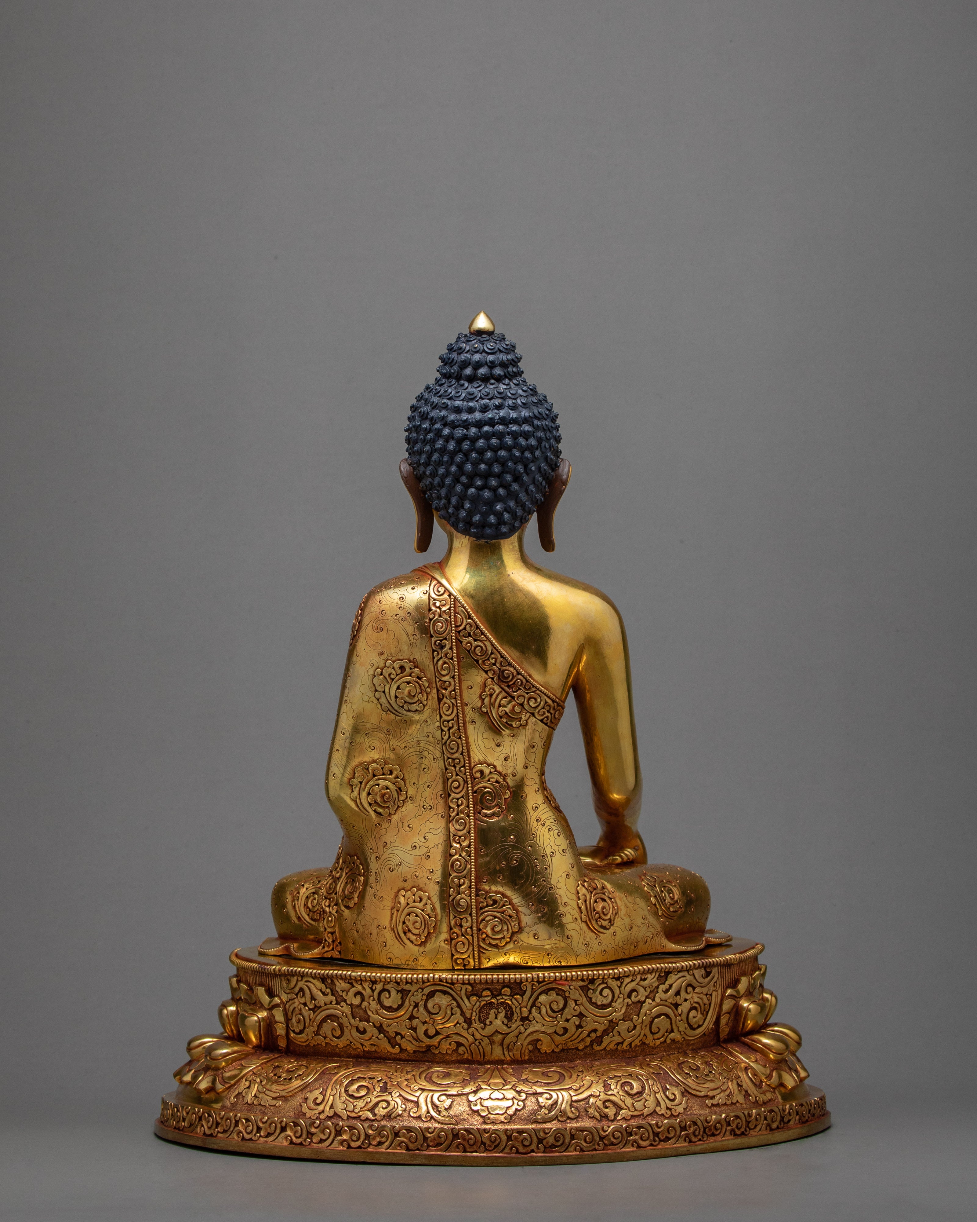 Tibetan Shakyamuni Buddha Statue | Hand Crafted With 24K Gold