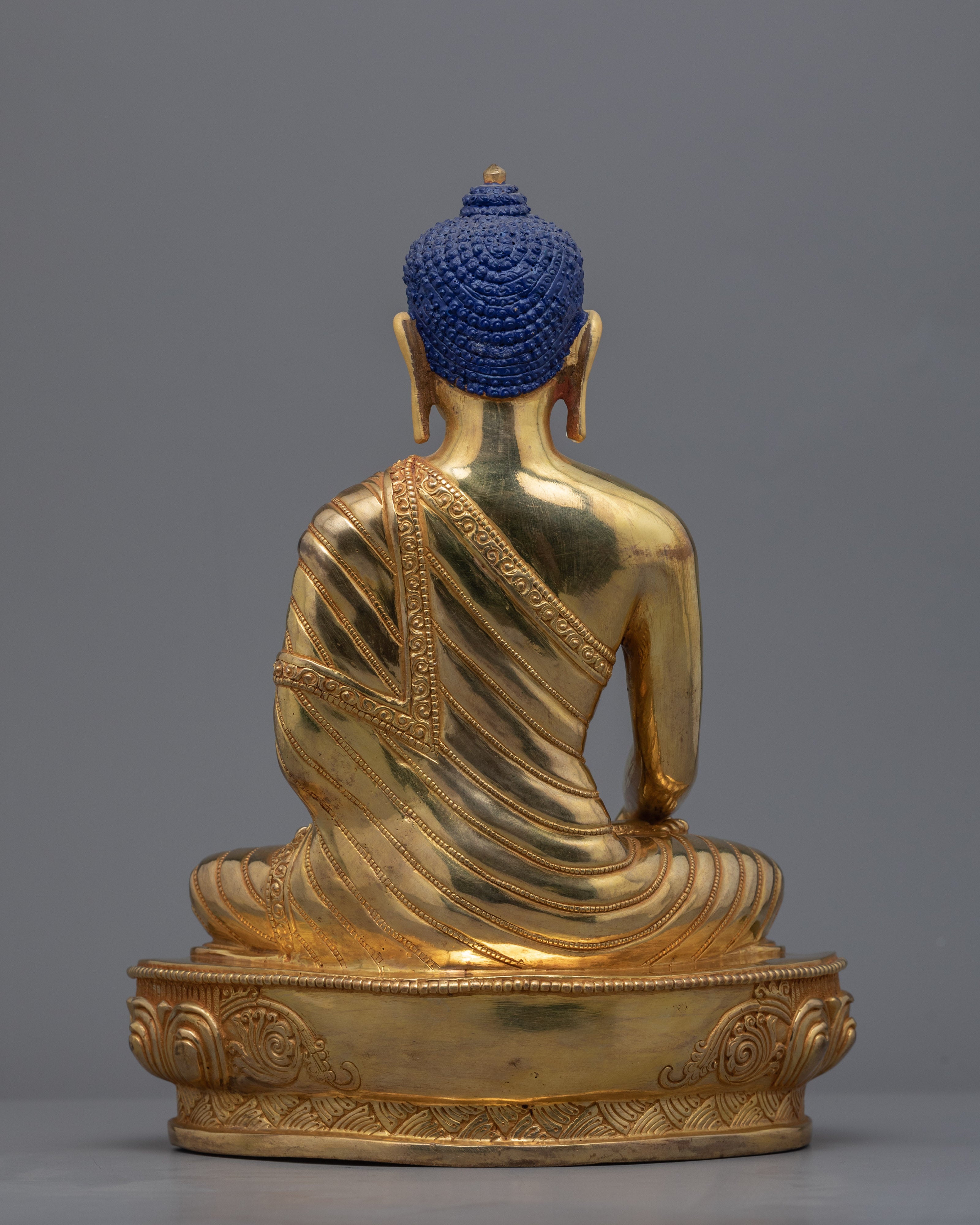 Buddha Siddhartha Gautama Shakyamuni Sculpture | Himalayan Gold Gilded Art