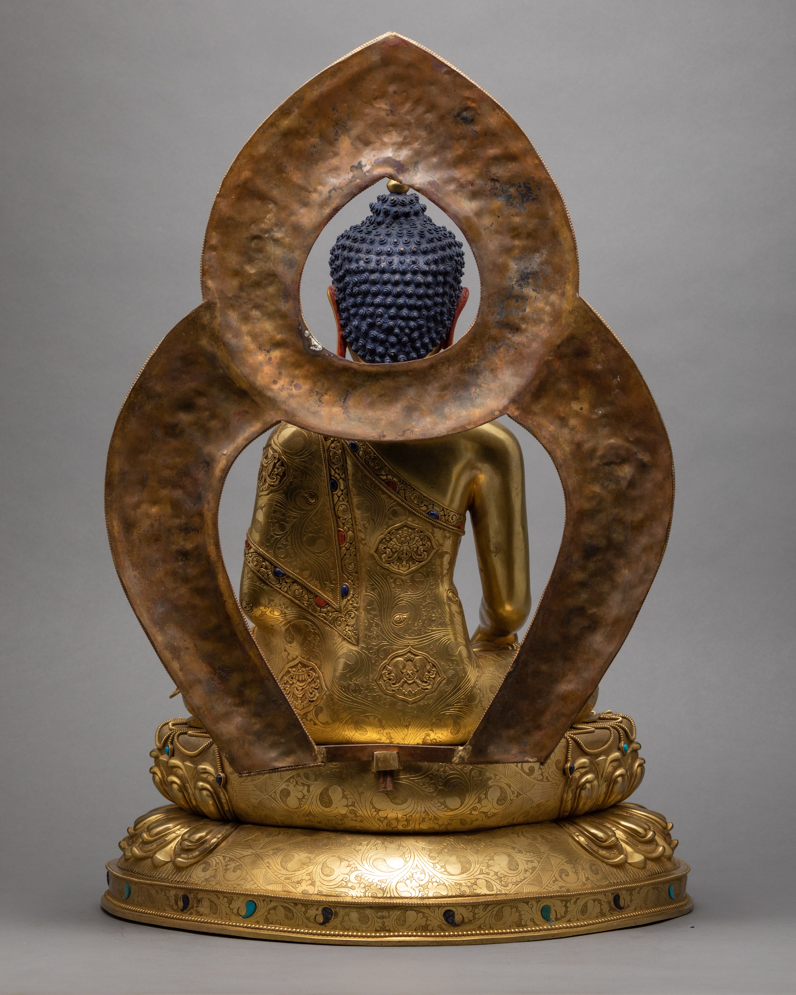 Shakyamuni Buddha Statue | 24k Gold Plated | Handmade Arts