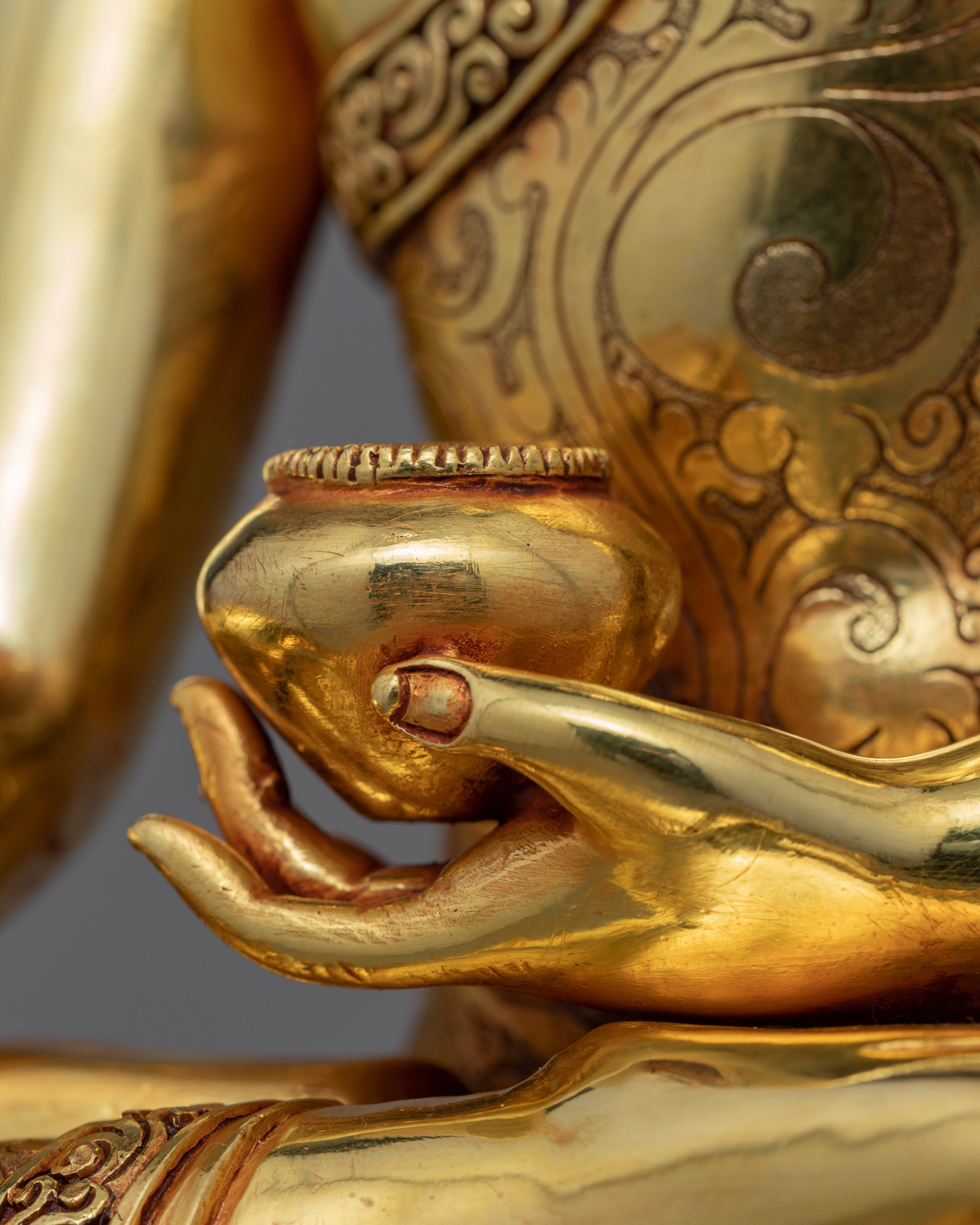 Shakyamuni Buddha Prayers Statue | Historical Buddha Seated On Lotus Seat Figurine