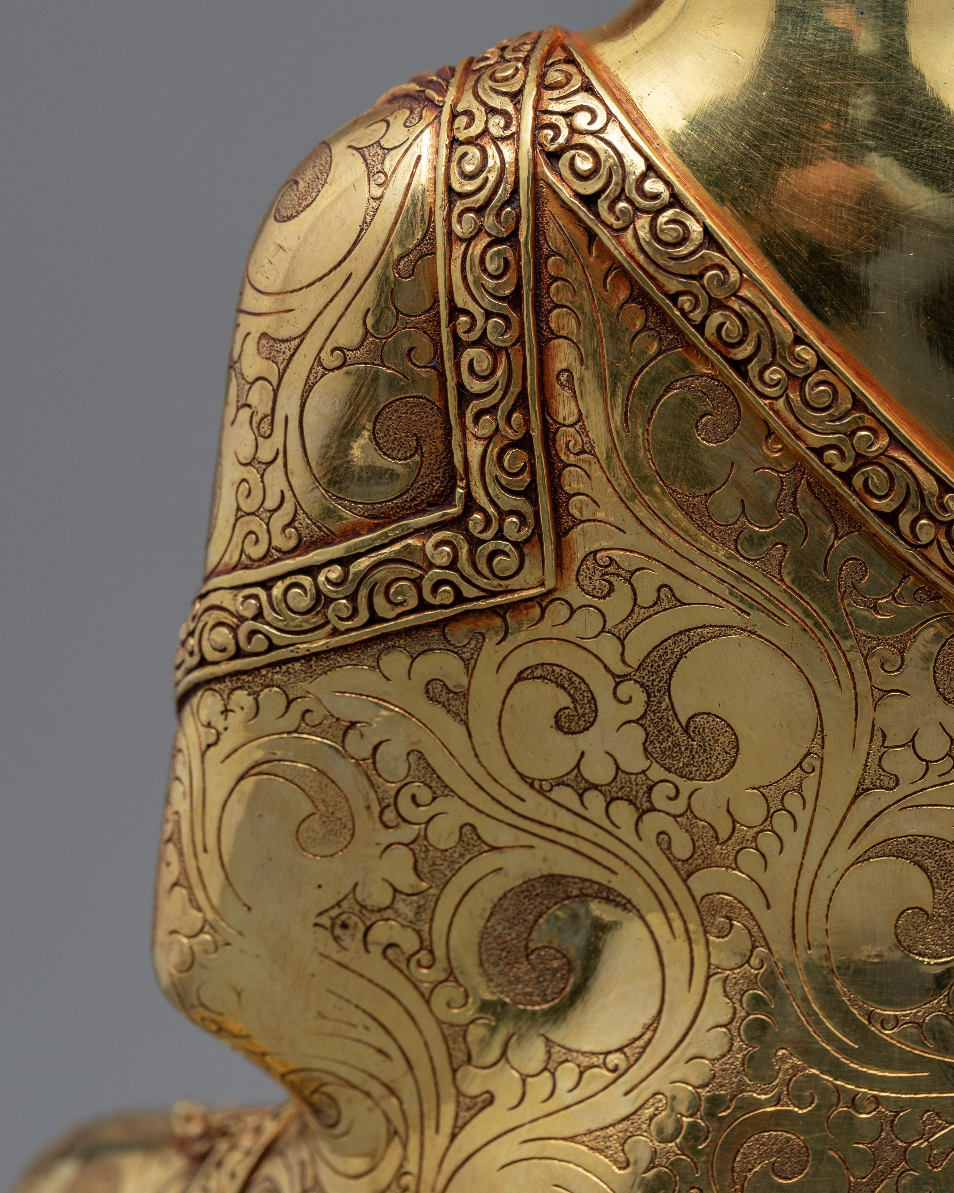 Shakyamuni Buddha Prayers Statue | Historical Buddha Seated On Lotus Seat Figurine