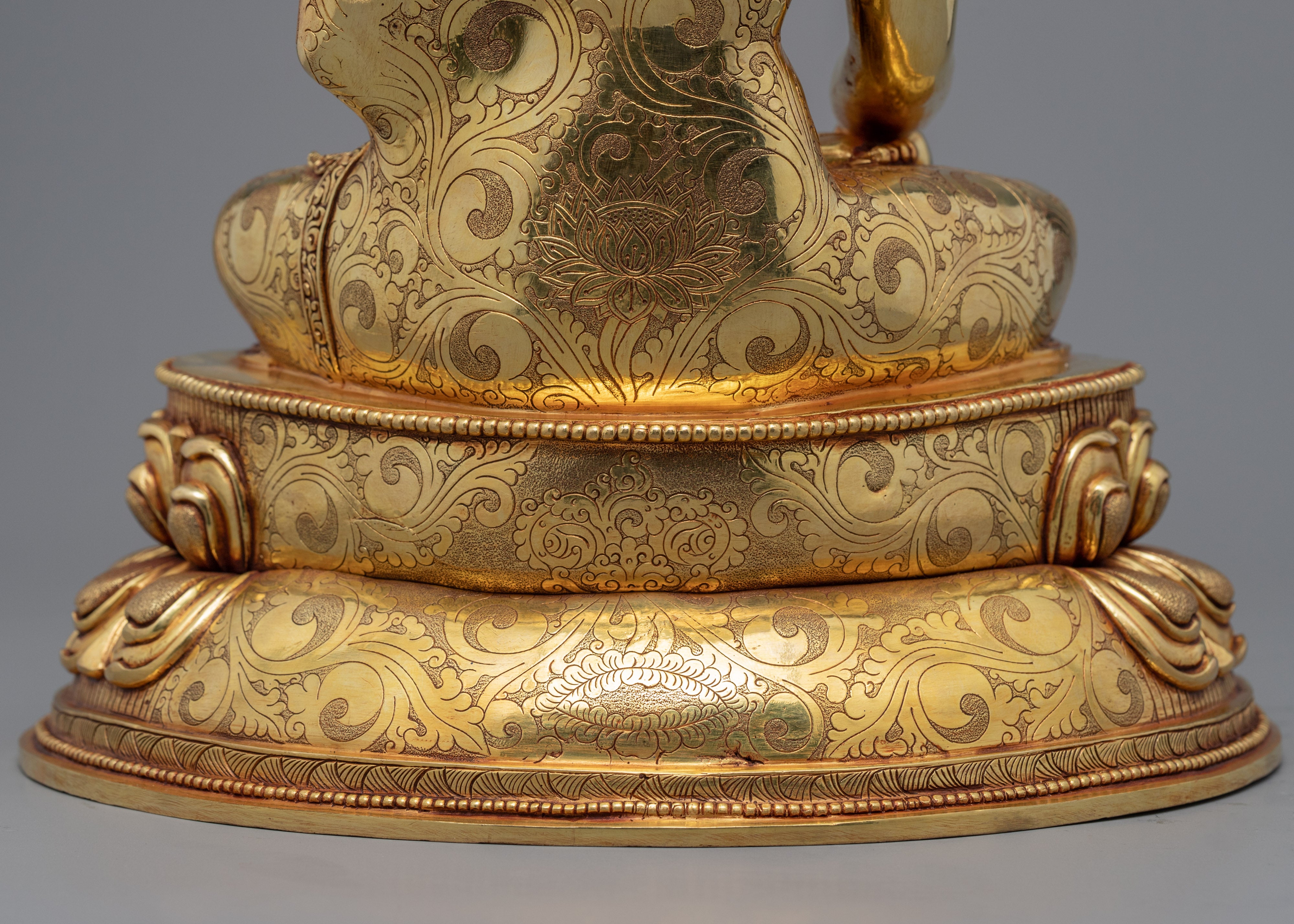 Shakyamuni Buddha Prayers Statue | Historical Buddha Seated On Lotus Seat Figurine