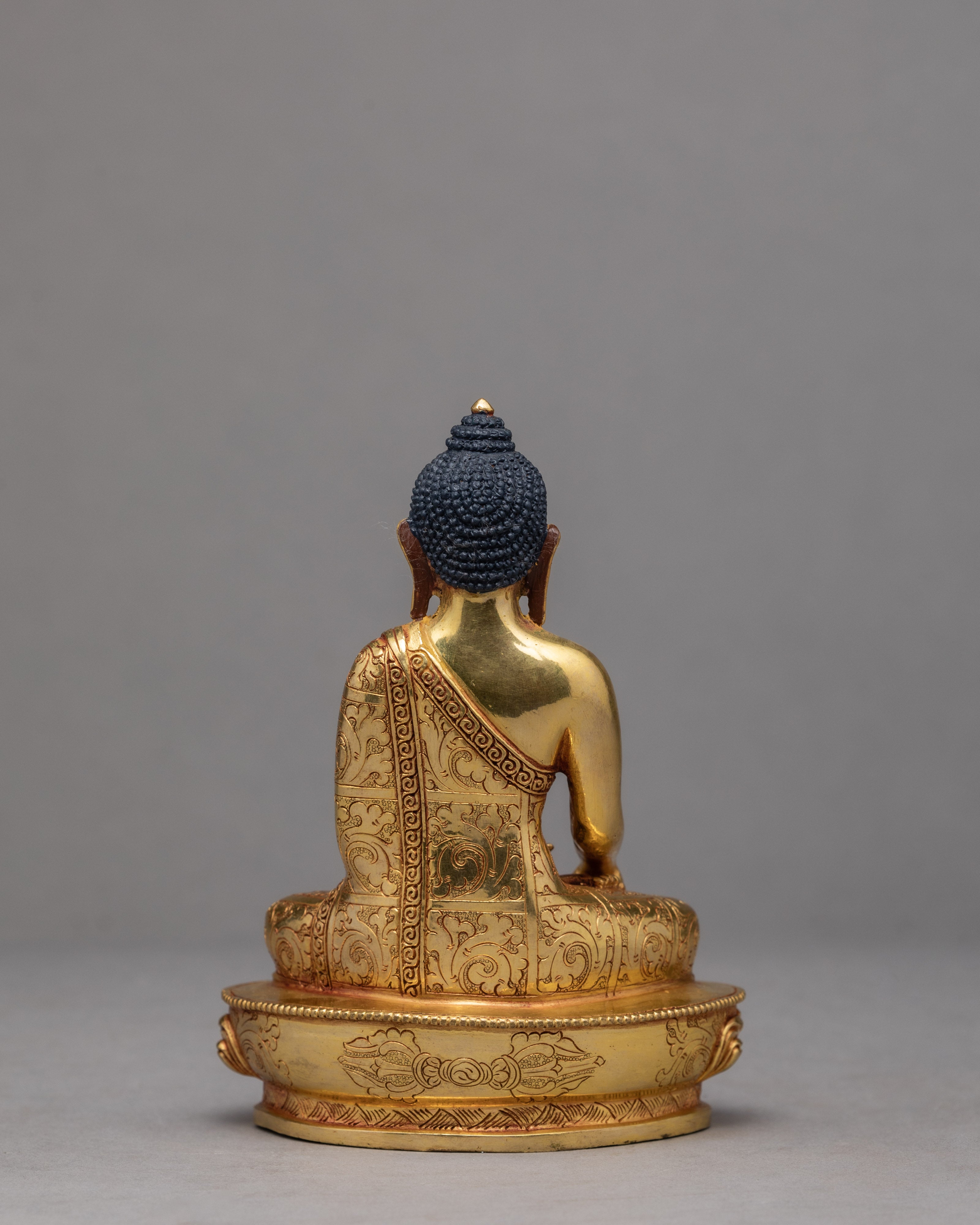 Shakyamuni Buddha Statue | Gold Plated Buddhist Sculpture | Himalayan Art