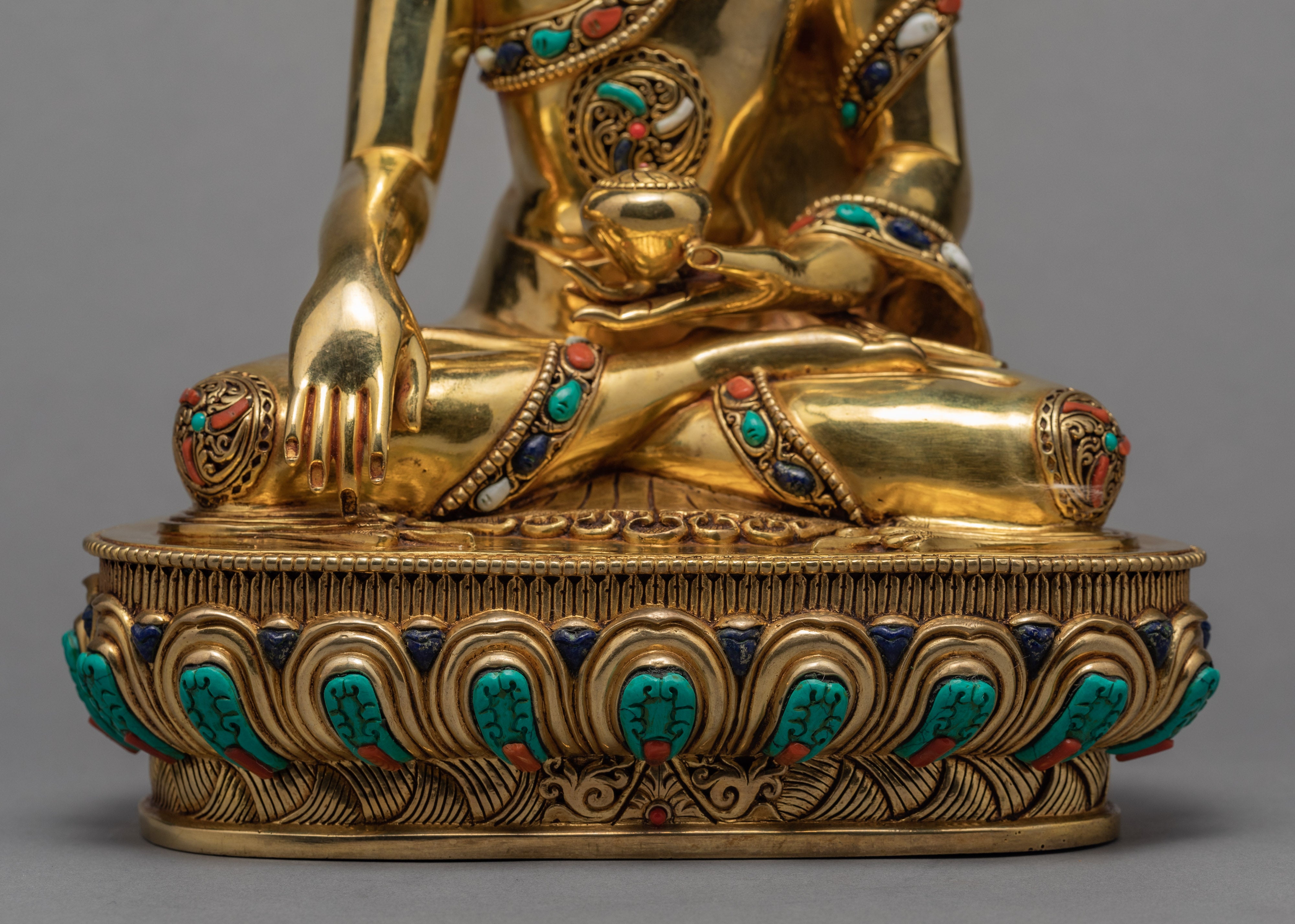 Buddha Shakyamuni Statue | Himalayan Art | Gold Plated Buddha Statue