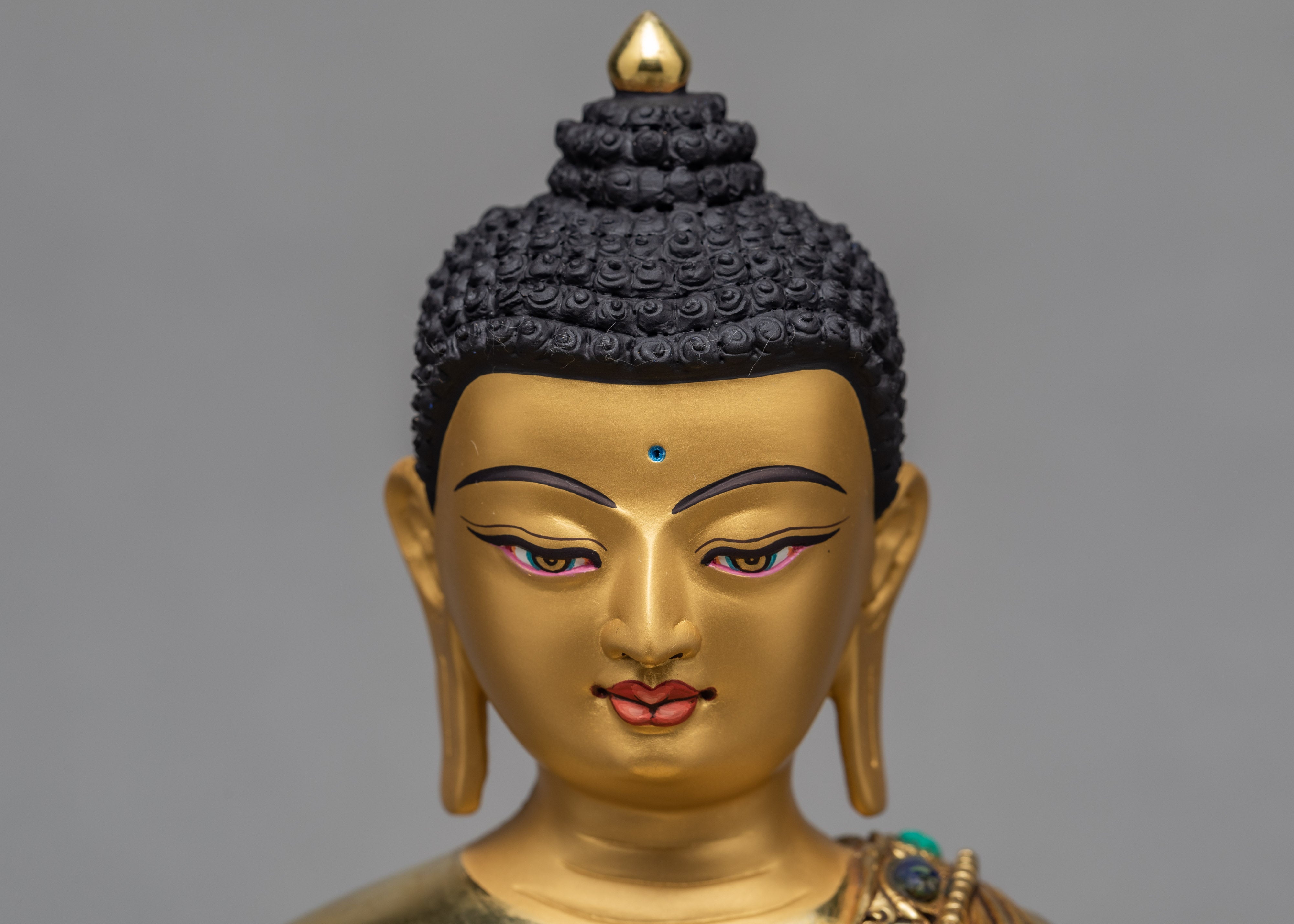 Buddha Shakyamuni Statue | Himalayan Art | Gold Plated Buddha Statue