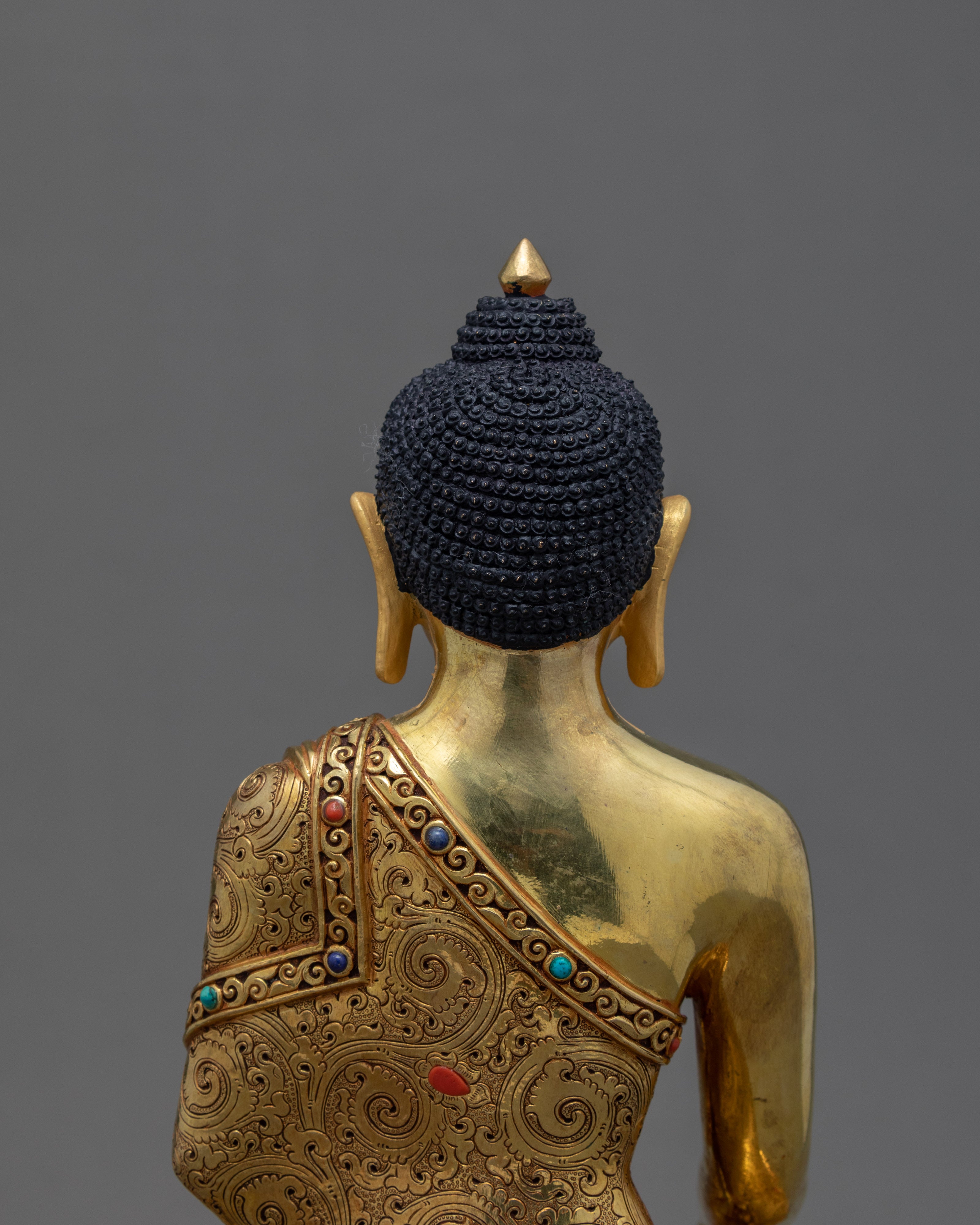 Buddha Shakyamuni Sculpture | Purely Hand Carved Tibetan Statue