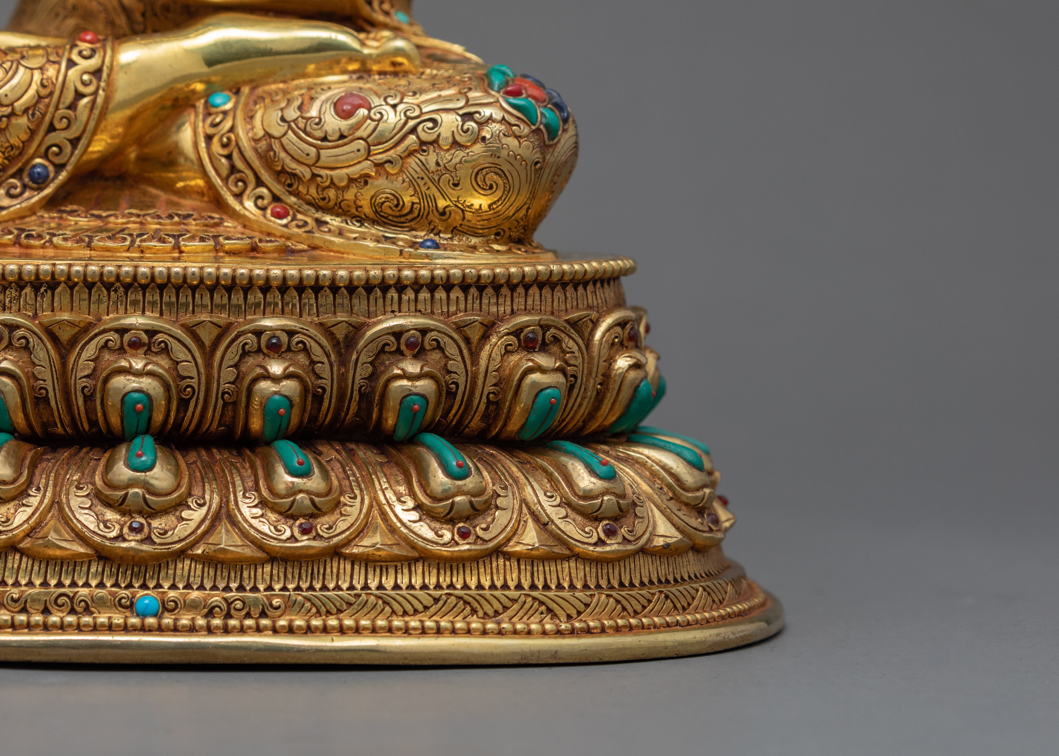 Buddha Shakyamuni Sculpture | Purely Hand Carved Tibetan Statue