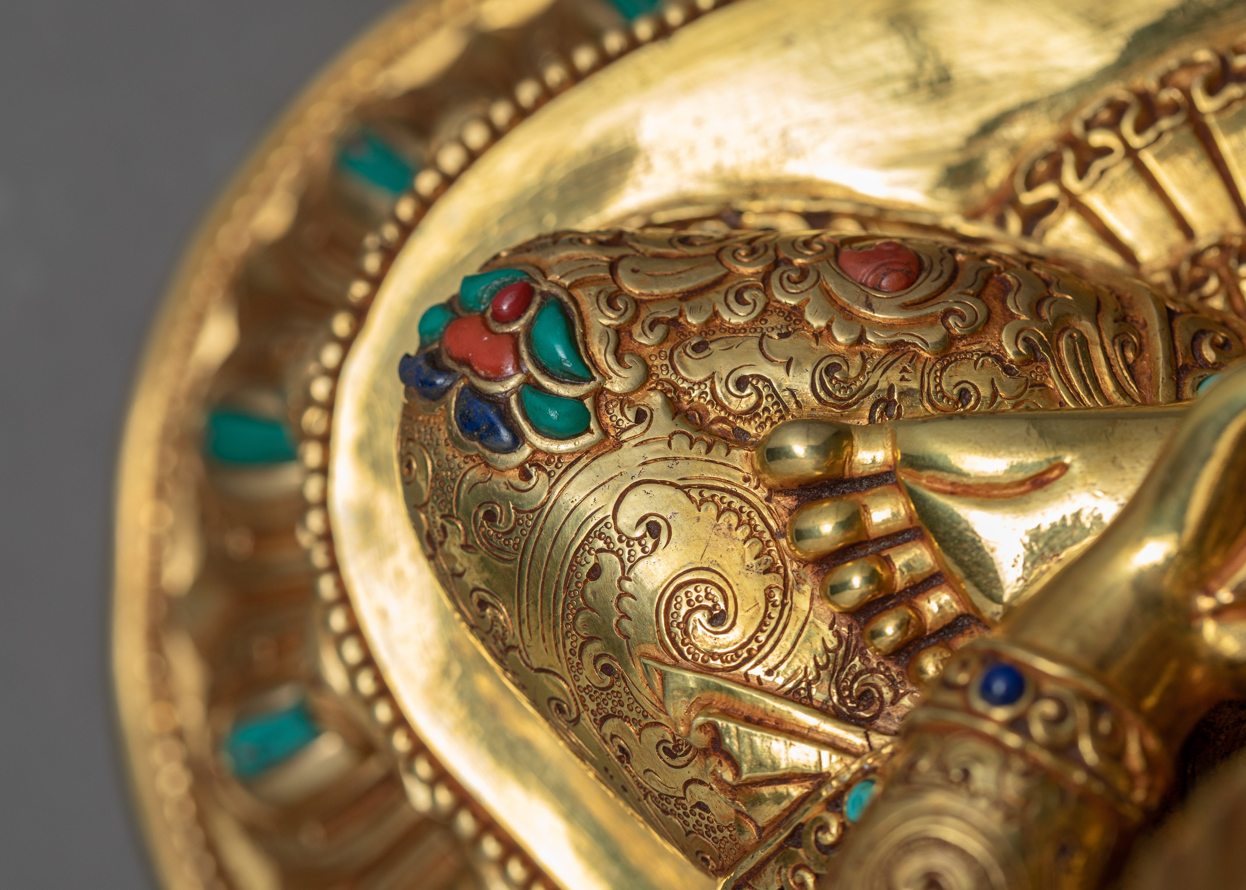 Buddha Shakyamuni Sculpture | Purely Hand Carved Tibetan Statue