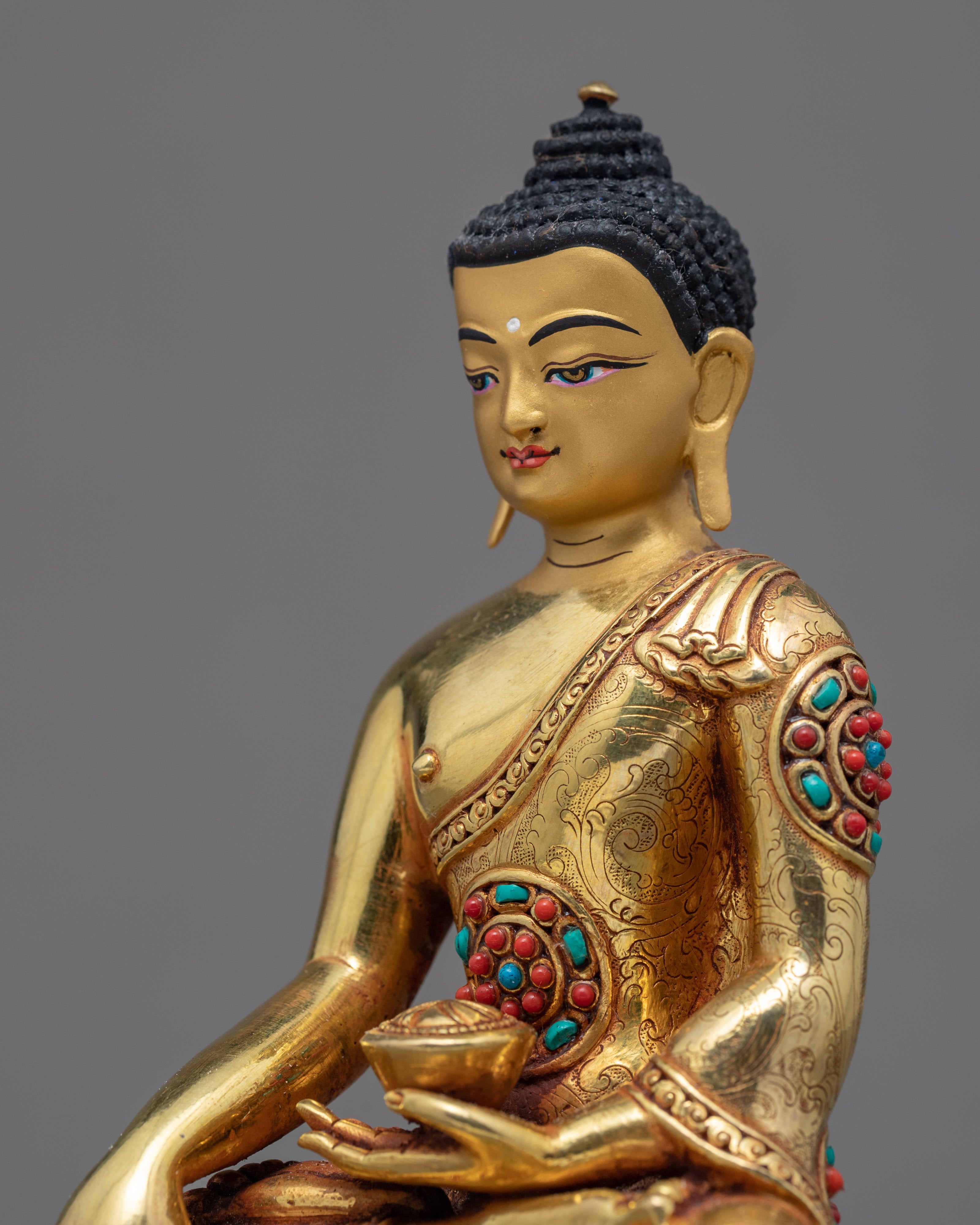 Small Shakyamuni Buddha Statue | Traditional Himalayan Art