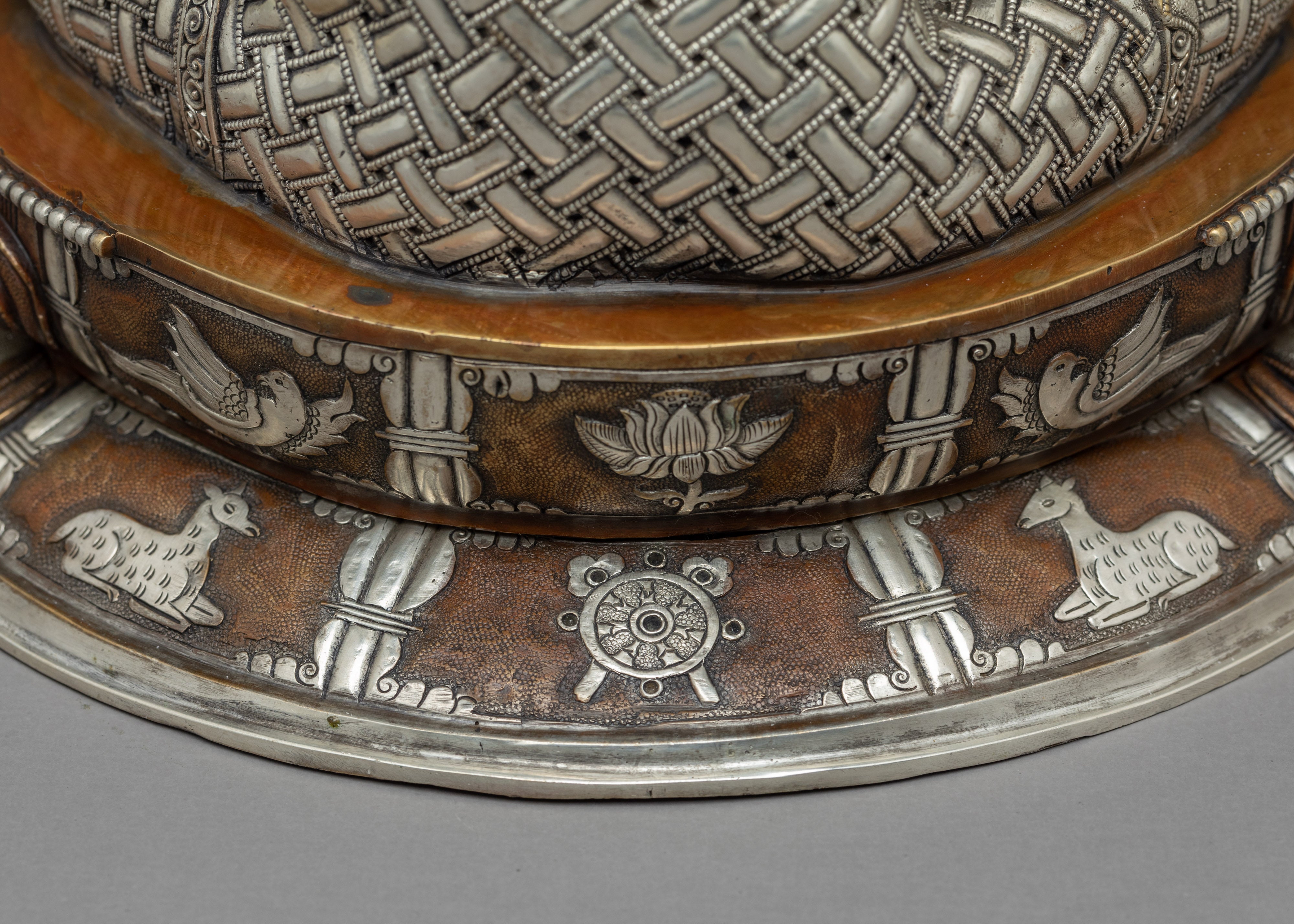 Hand Crafted Buddha Statue Silver | Traditional Himalayan Art