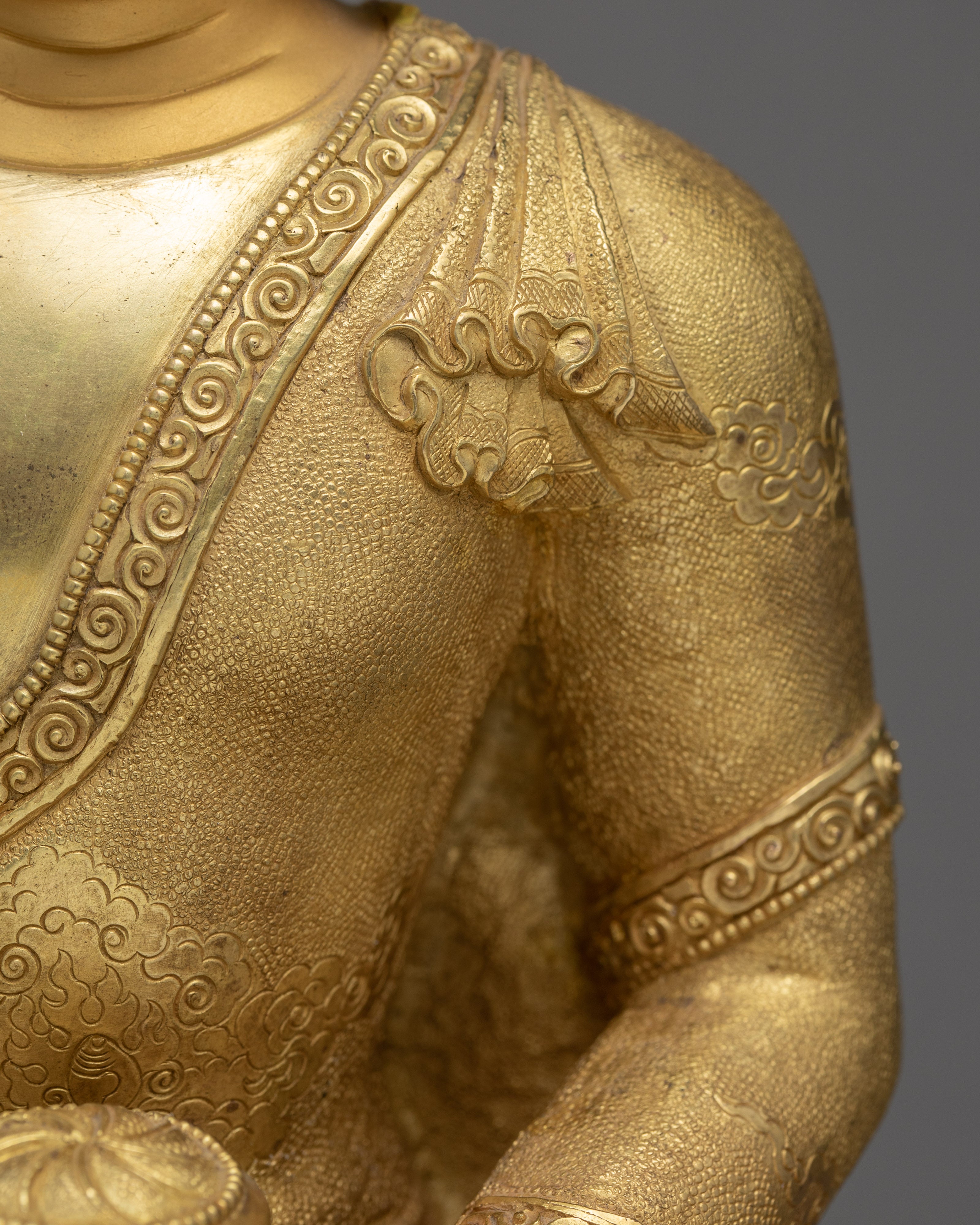 Shakyamuni Buddha Statue | The Enlightened One | 24K Gold Gilded