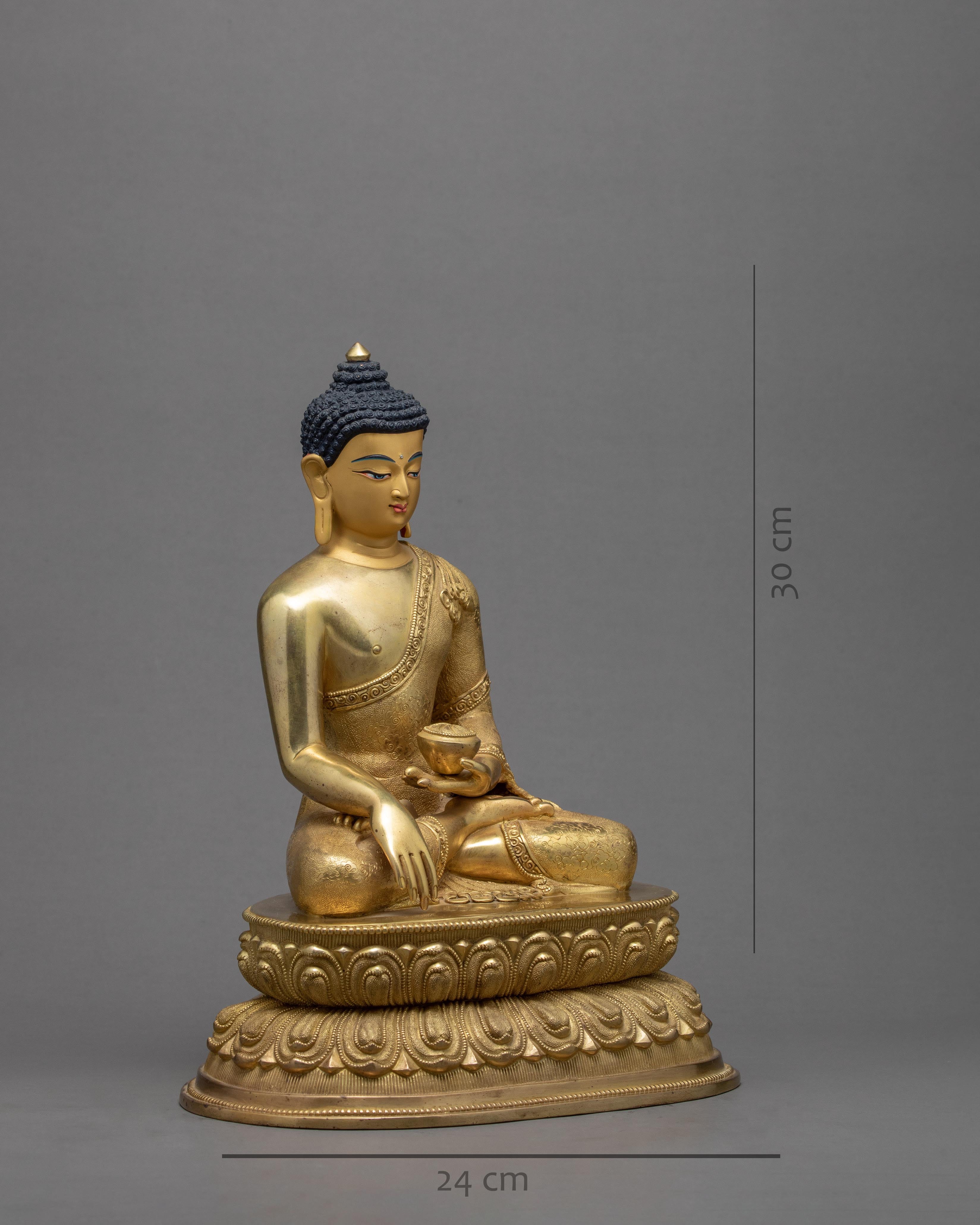 Shakyamuni Buddha Statue | The Enlightened One | 24K Gold Gilded