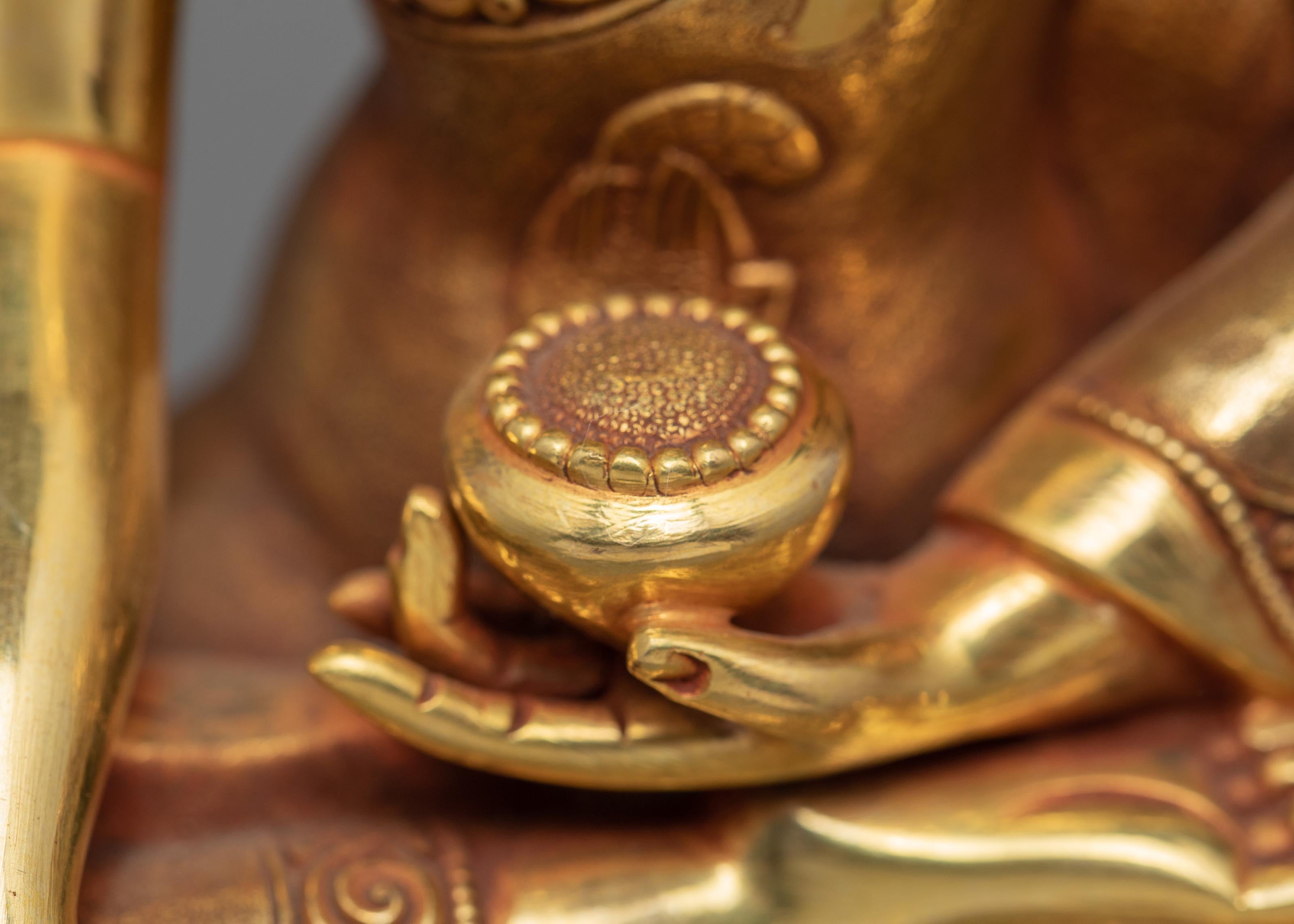 Shakyamuni Buddha Statue | Gold Plated Gautam Buddha | Buddhist Art