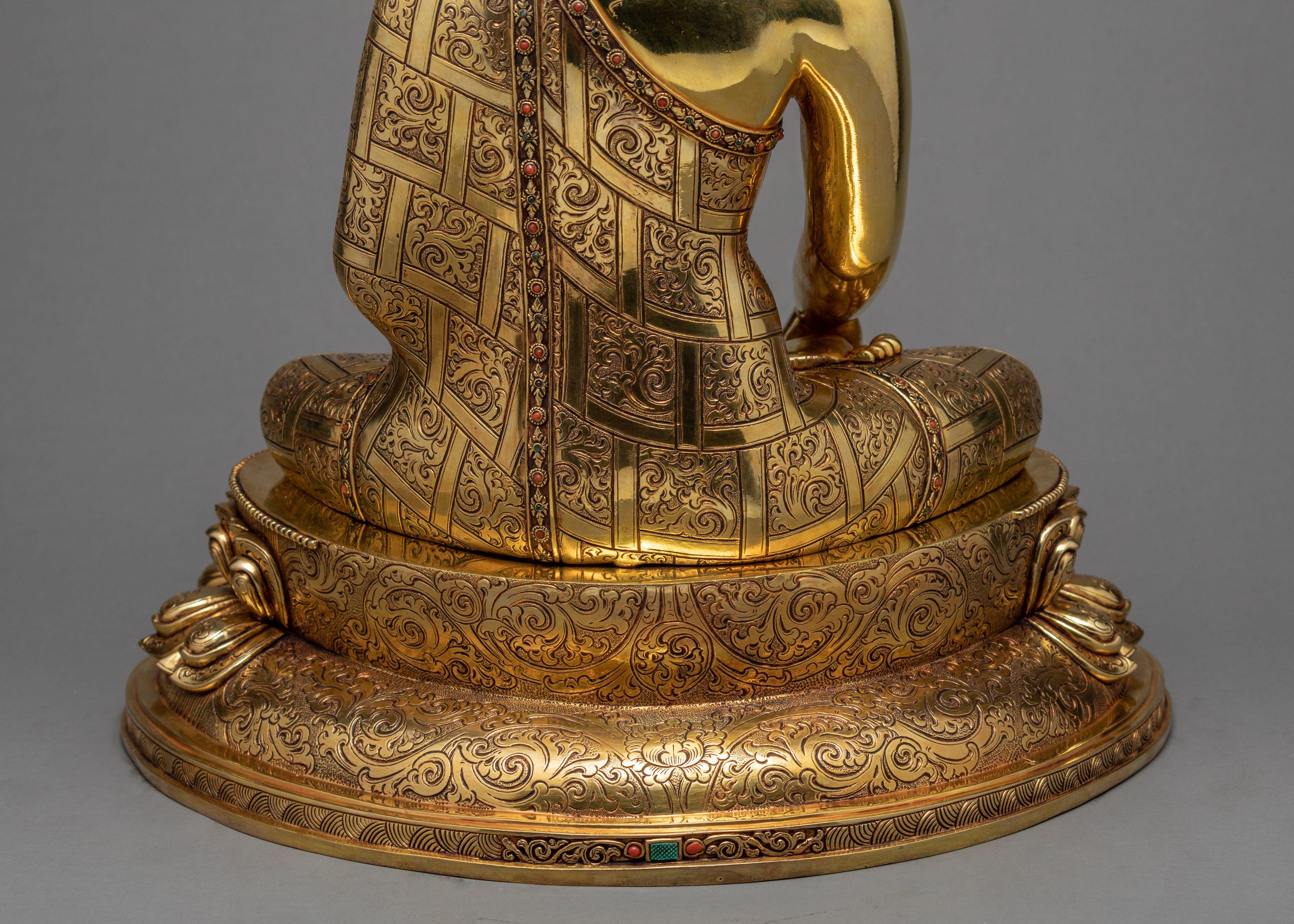 Buddha Shakyamuni Statue | Himalayan Buddhist Art | 24k Gold Glided