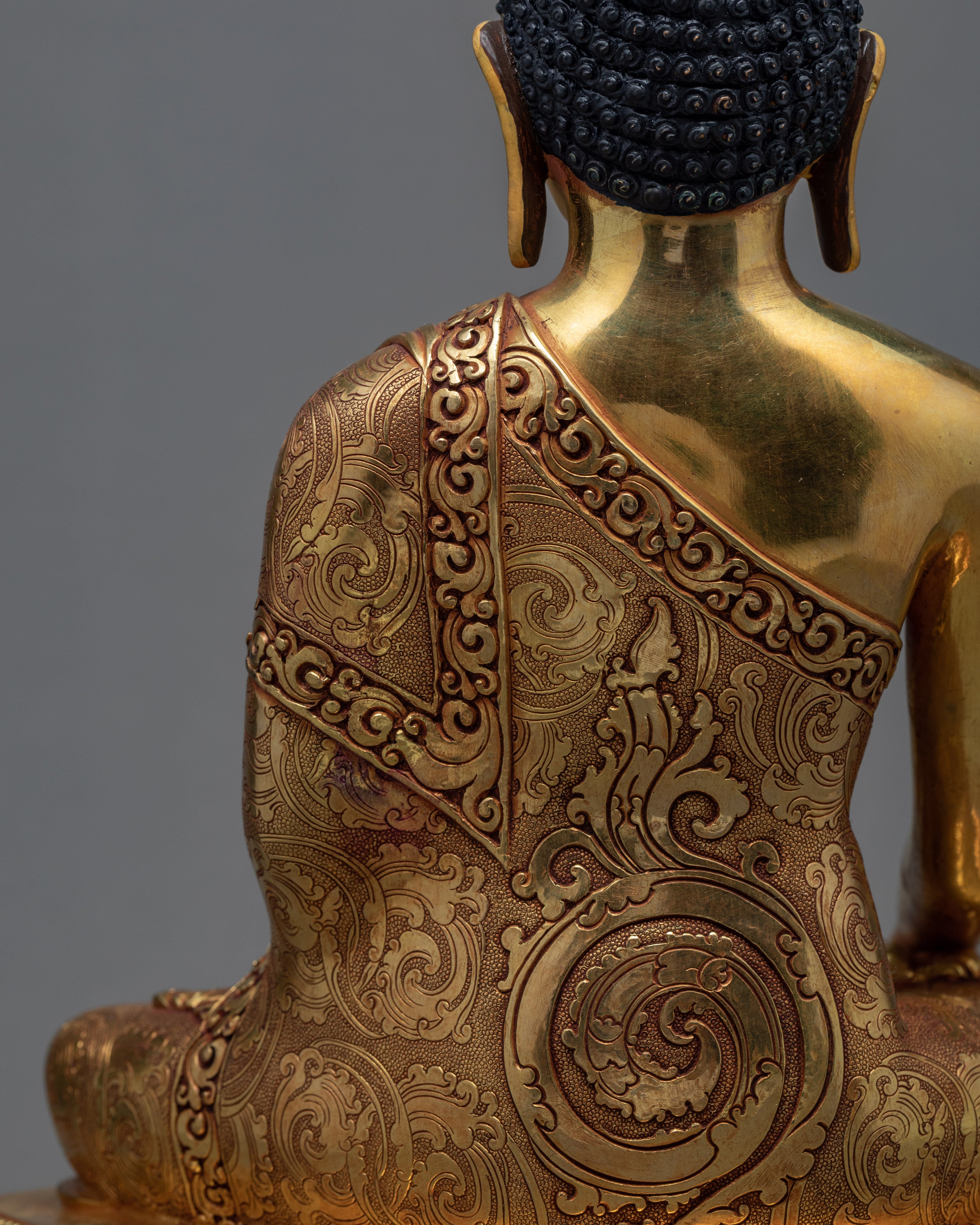 Shakyamuni Buddha Statue | Hand-Carved Buddhist Sculpture | Handmade Tibetan Art | Himalayan Spiritual meditating | Gautam Buddha Statues