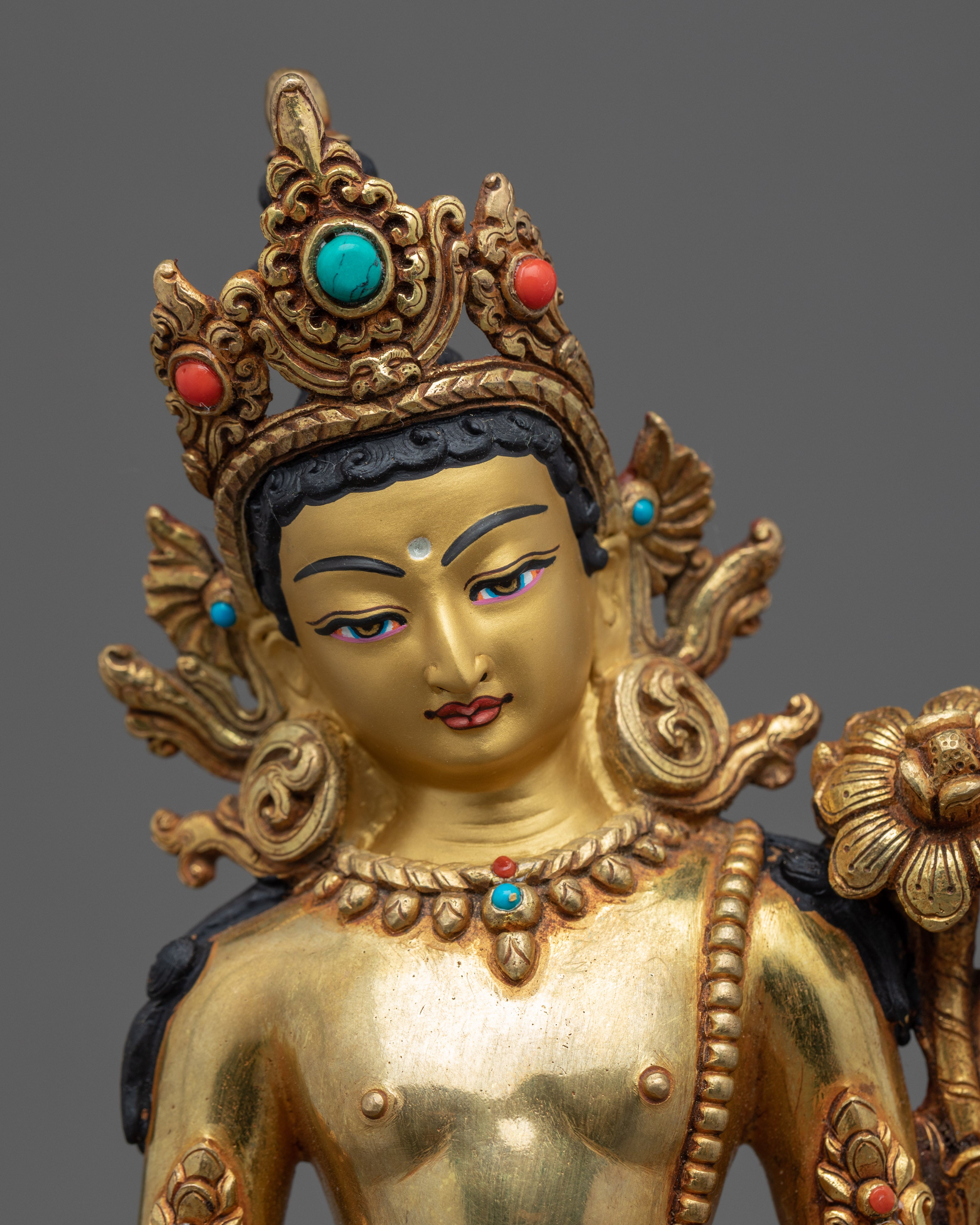 Standing Avalokiteshvara Buddha Statue | Bodhisattva Chenrezig Traditional Artwork