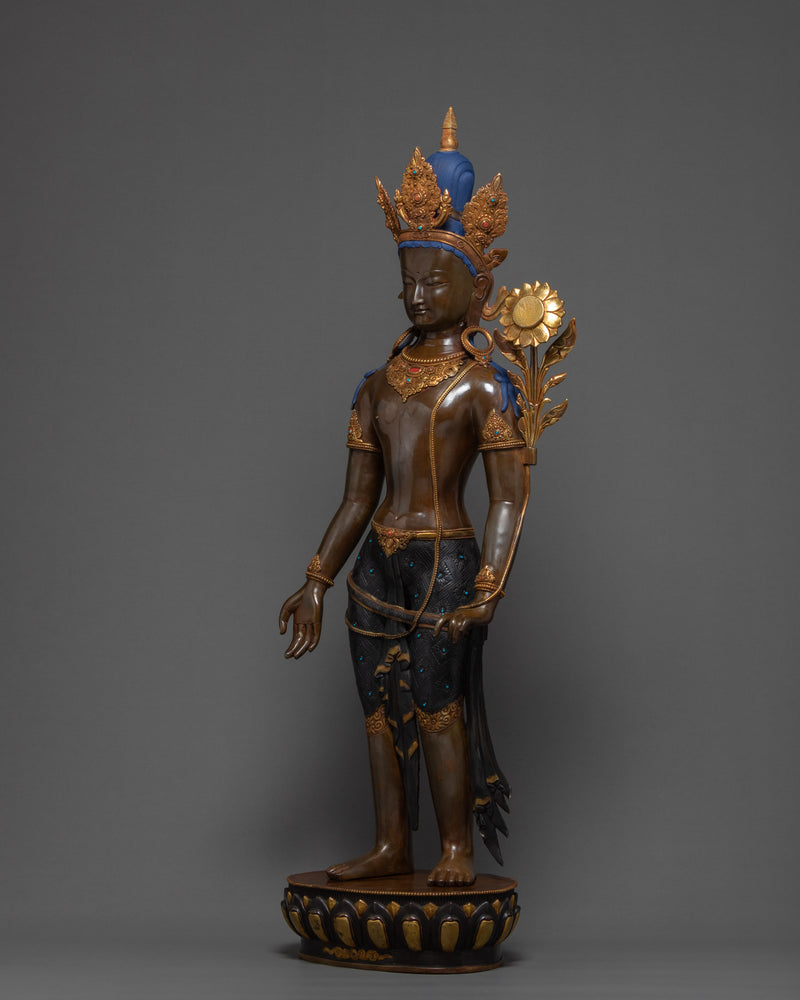 Standing Chenrezig Statue | Bodhisattva Lokeshwara Artwork | The Compassionate Lord