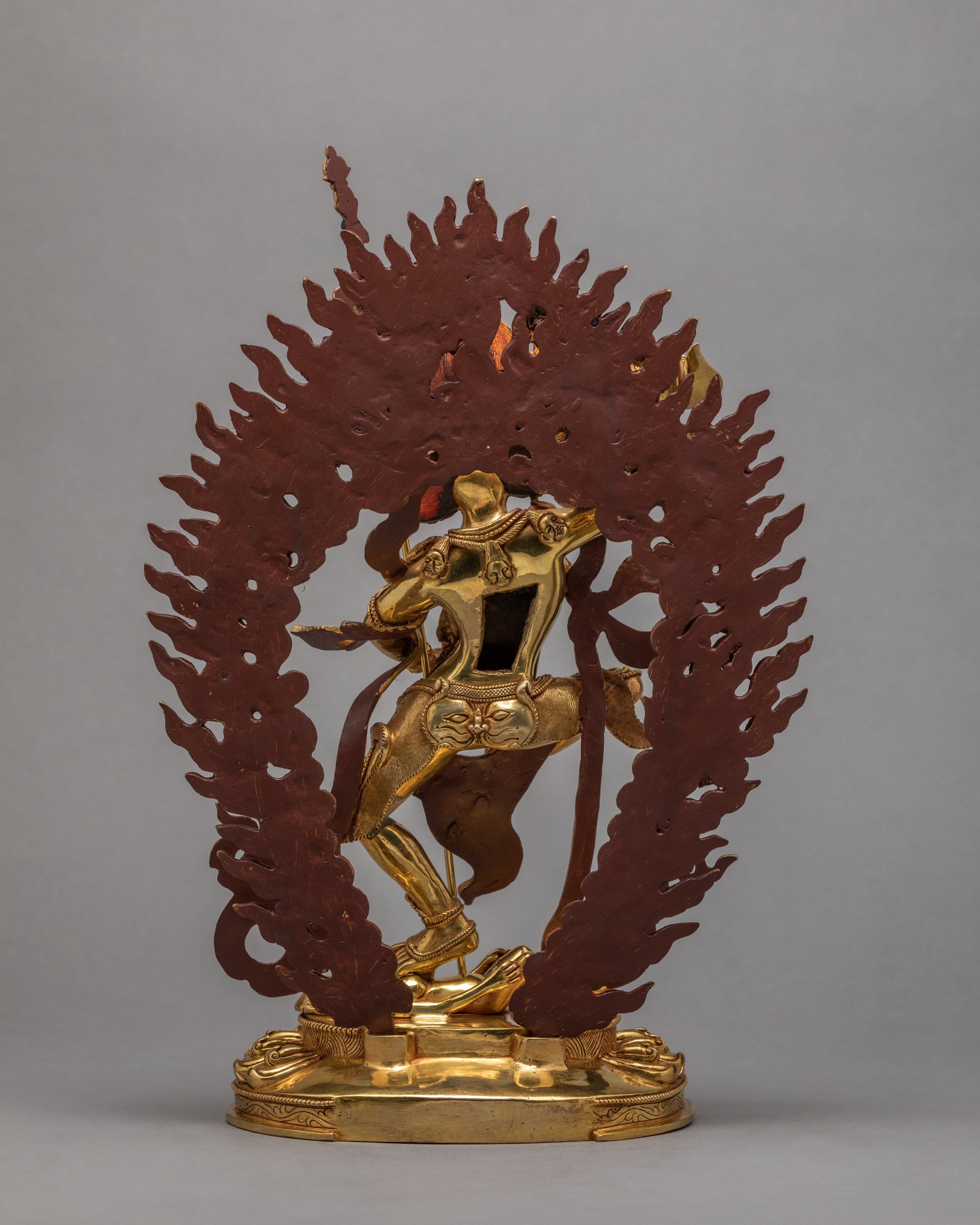 Singhamukha Statue | Dakini Statue Glided With Gold | Himalayan Sculpture