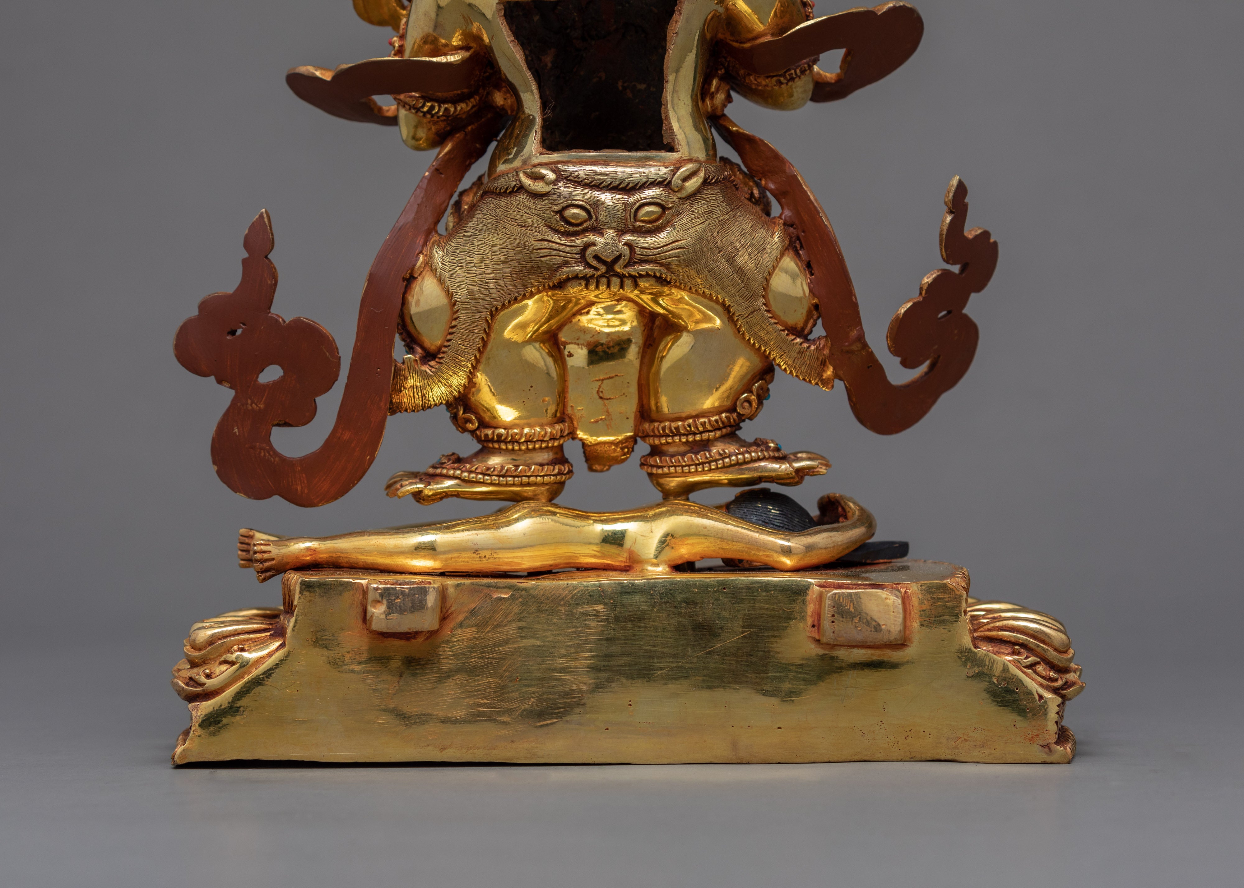 Sakya Mahakala Sculpture | Traditionally Hand Painted Statue