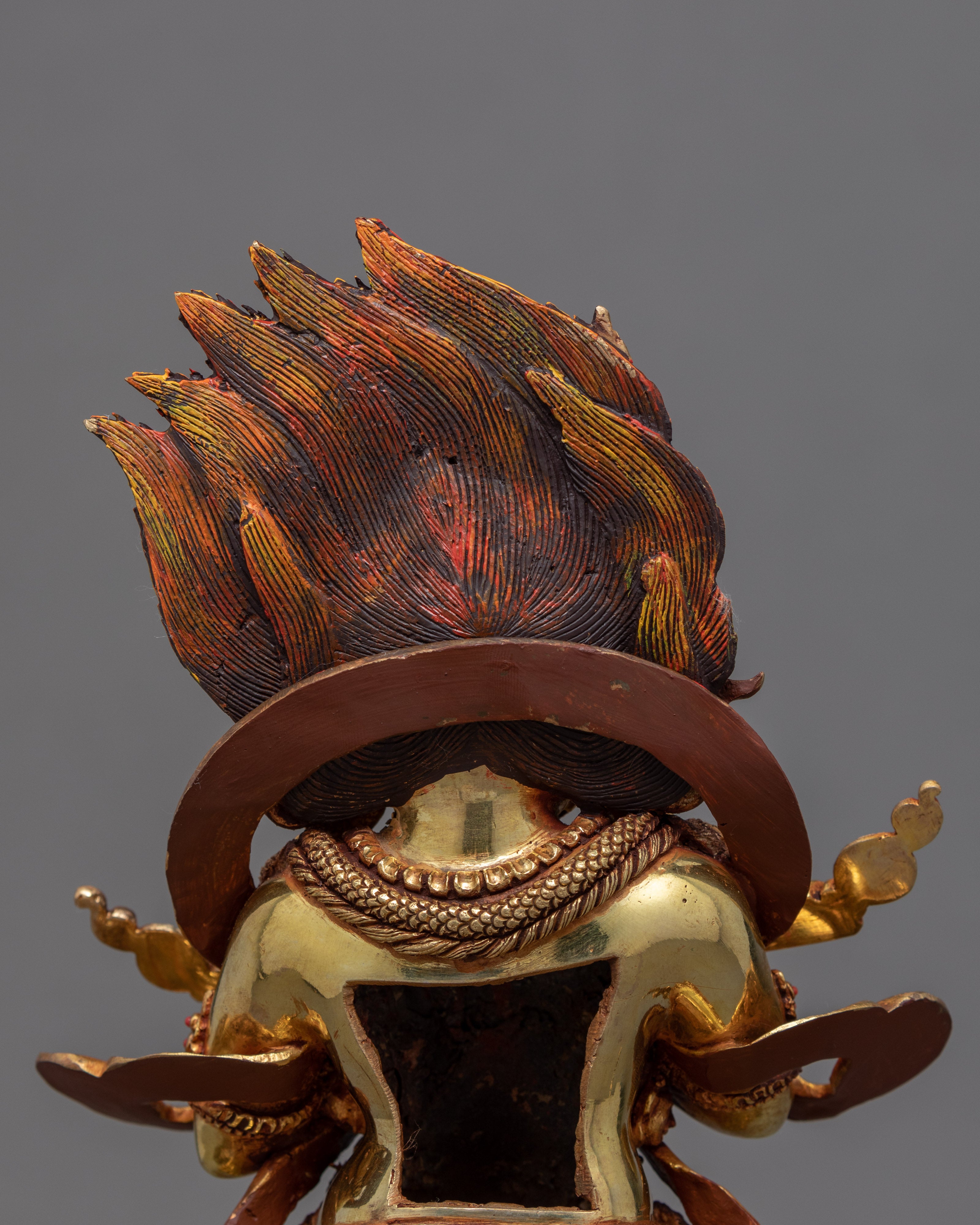 Sakya Mahakala Sculpture | Traditionally Hand Painted Statue