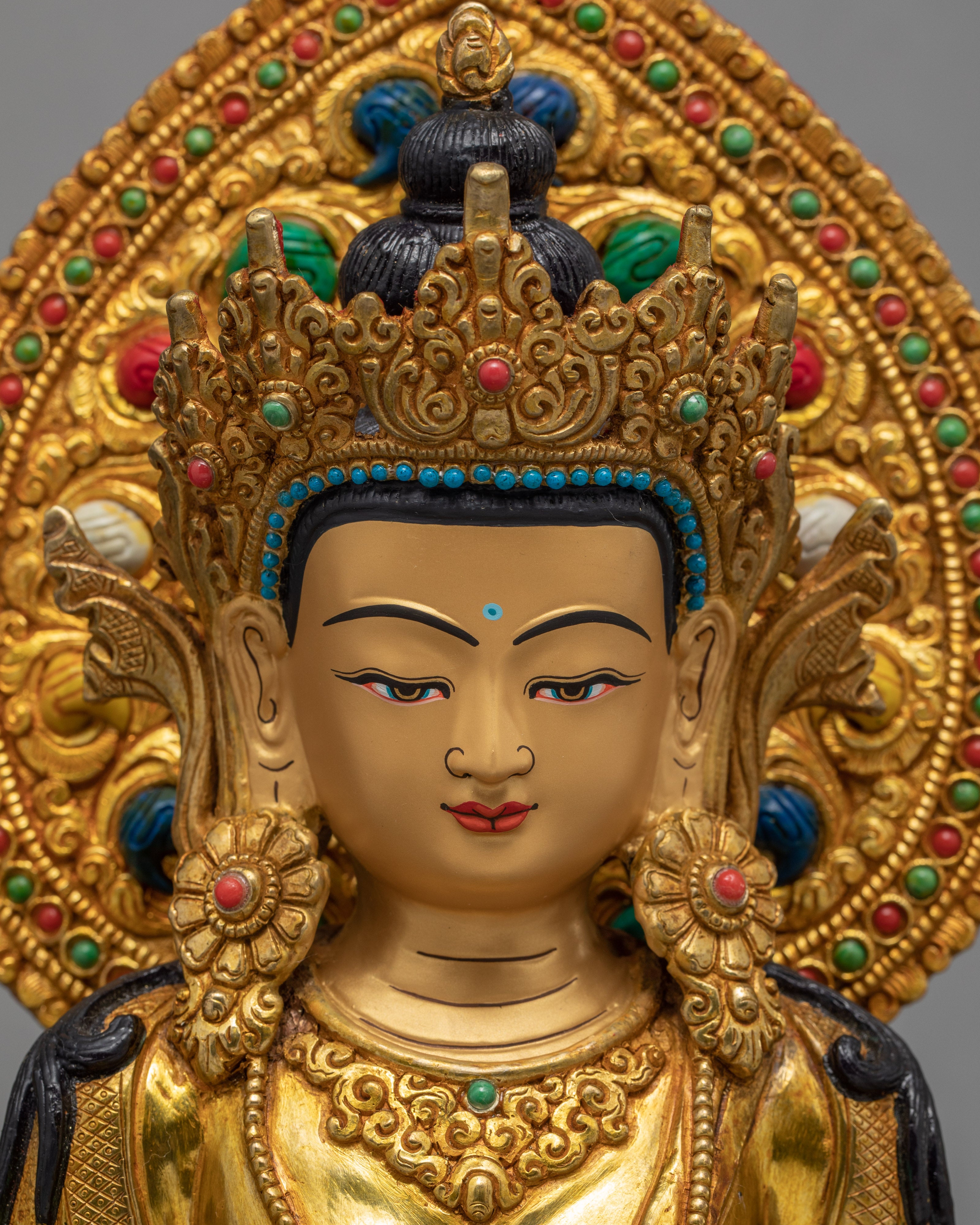 Himalayan Buddhist Sculpture of Kistigarbha | The Compassionate One