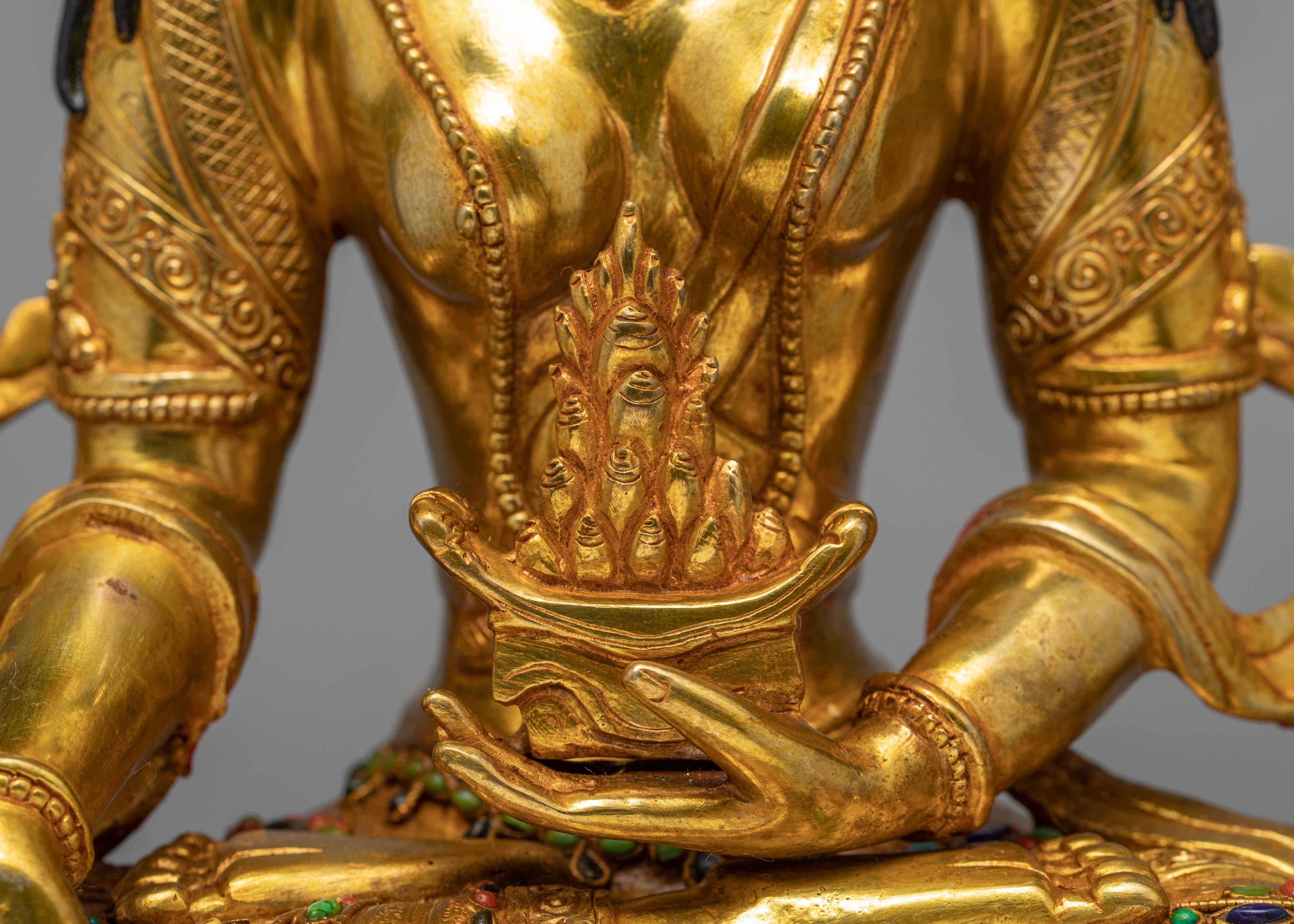 Himalayan Buddhist Sculpture of Kistigarbha | The Compassionate One
