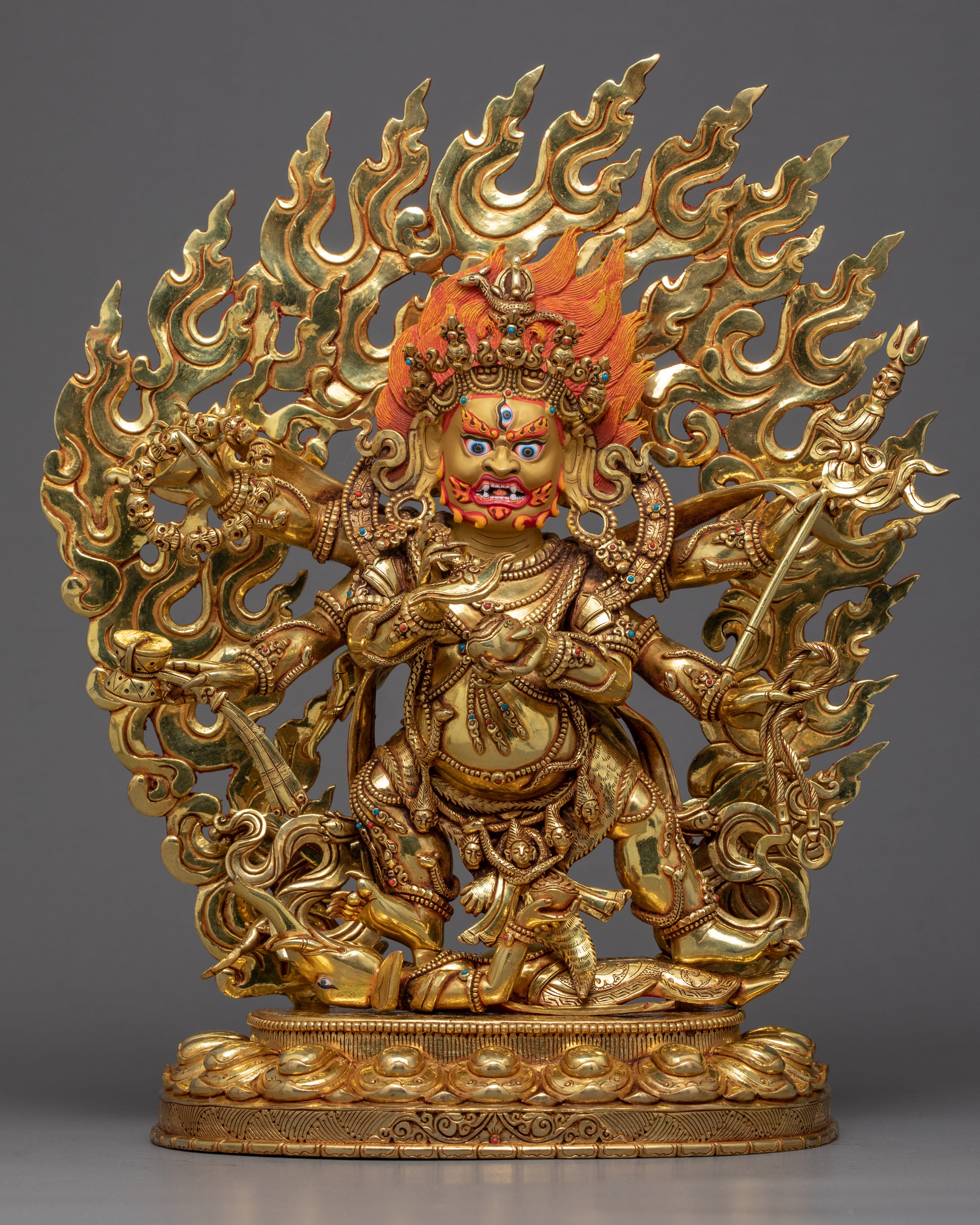 Mahakala Six Armed Statue