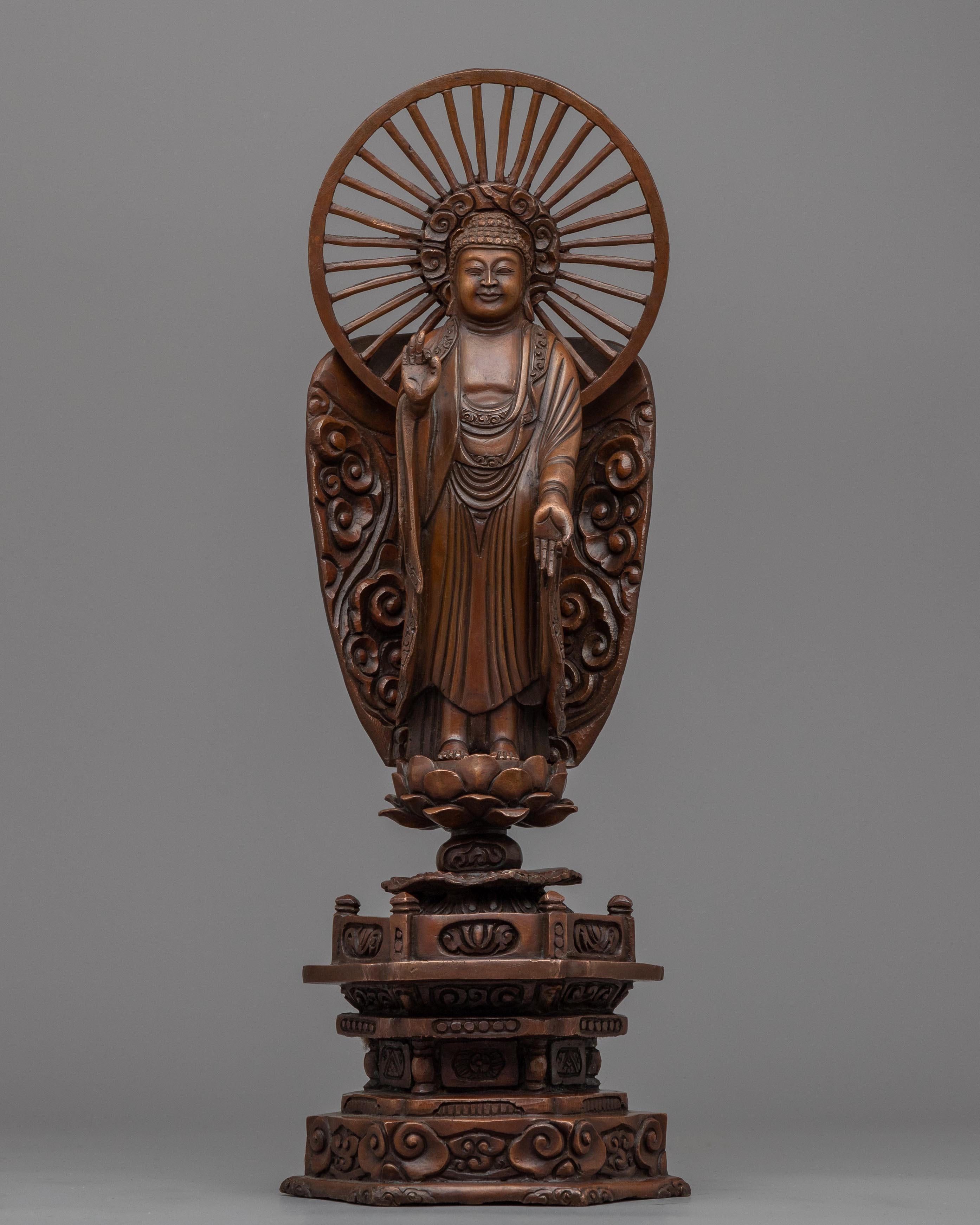 standing buddha statue
