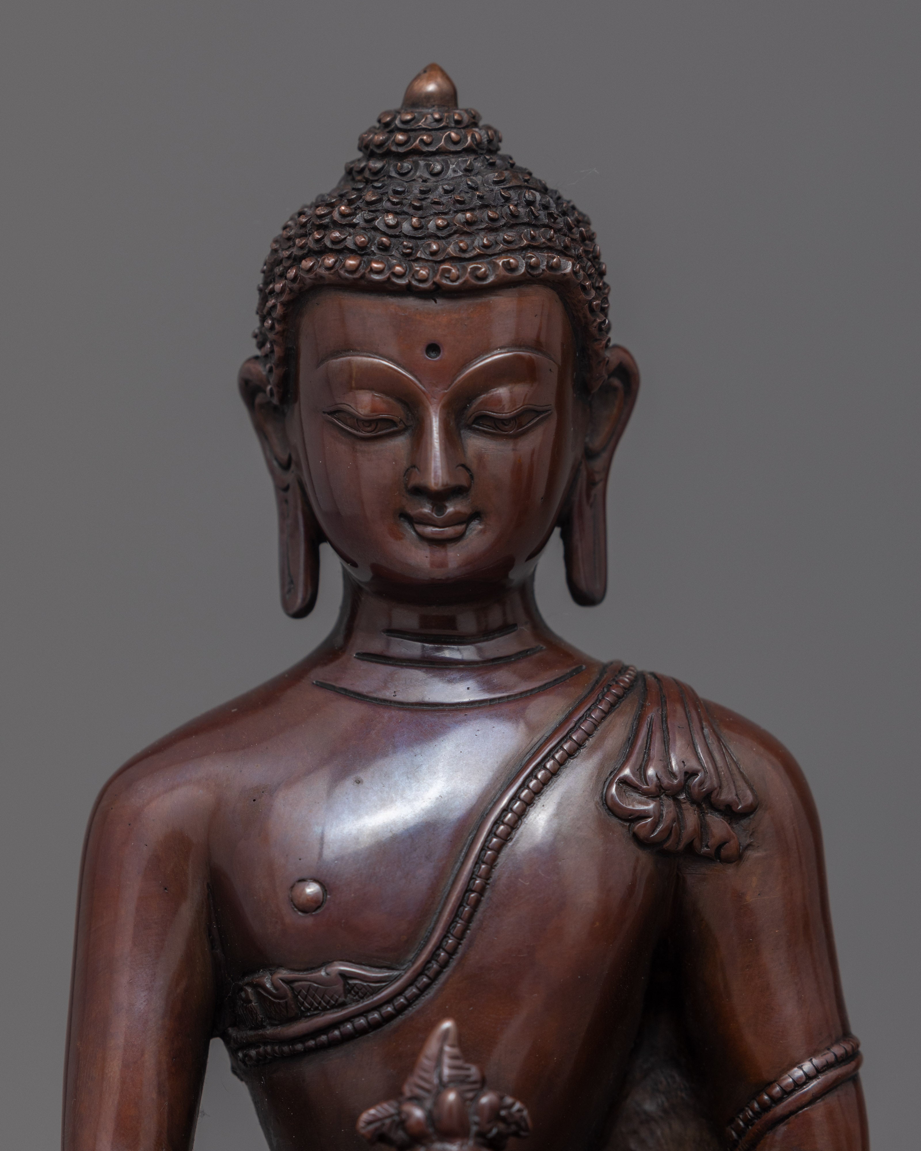 Three Buddha Copper Statue Set | Traditional Himalayan Art of Nepal