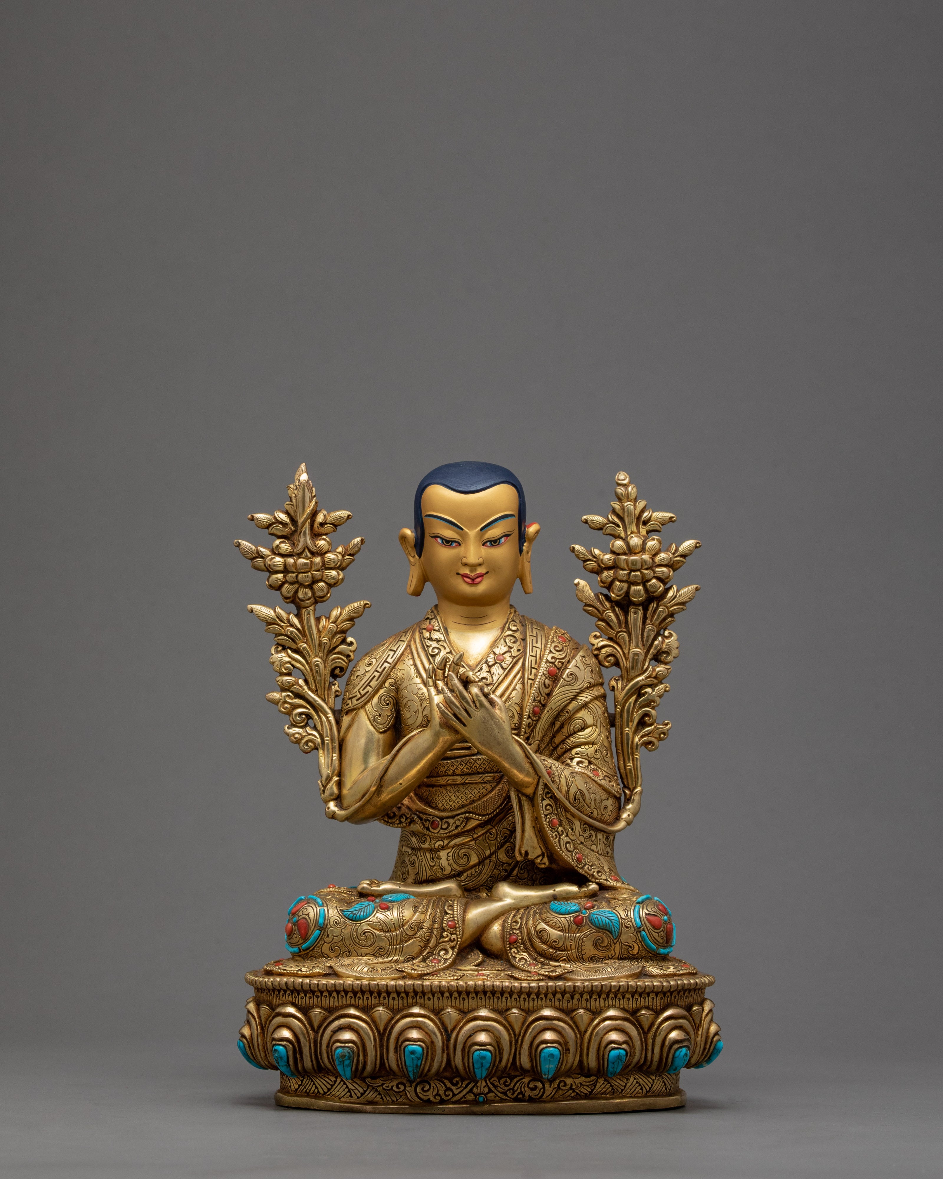 Je Tsongkhapa And His Disciples Statue | Gyaltsab Je | Khedrup Je