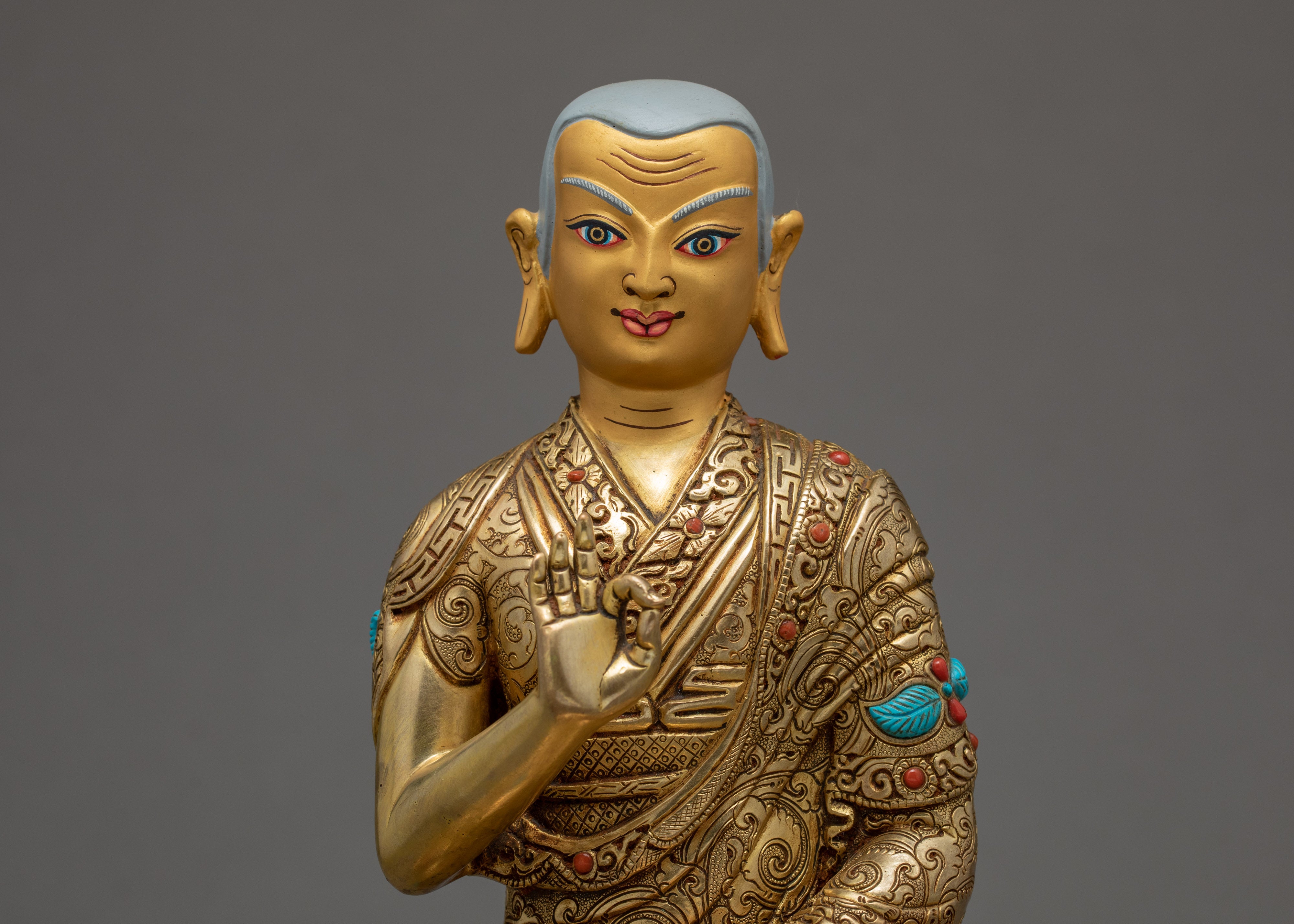 Je Tsongkhapa And His Disciples Statue | Gyaltsab Je | Khedrup Je