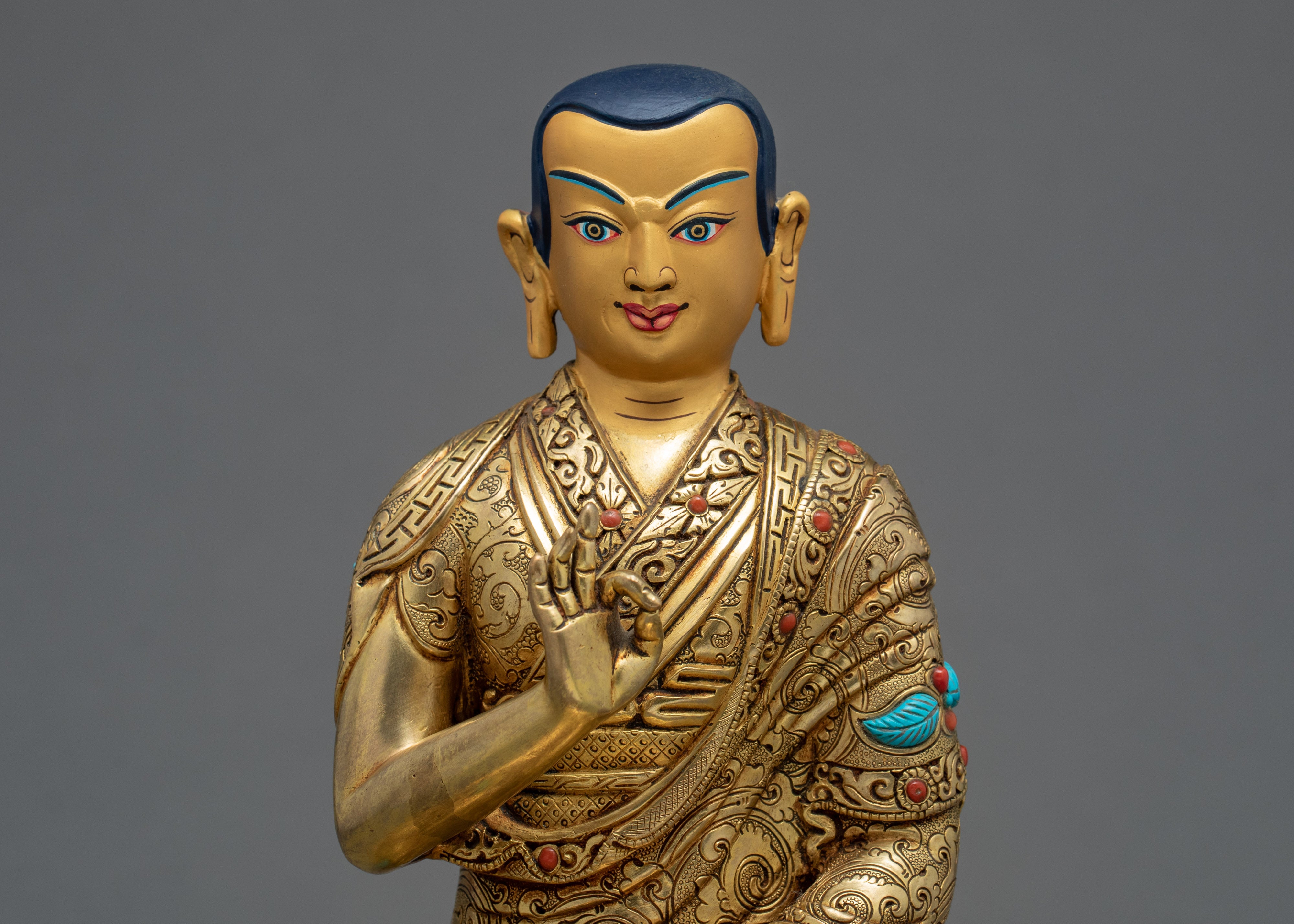 Je Tsongkhapa And His Disciples Statue | Gyaltsab Je | Khedrup Je