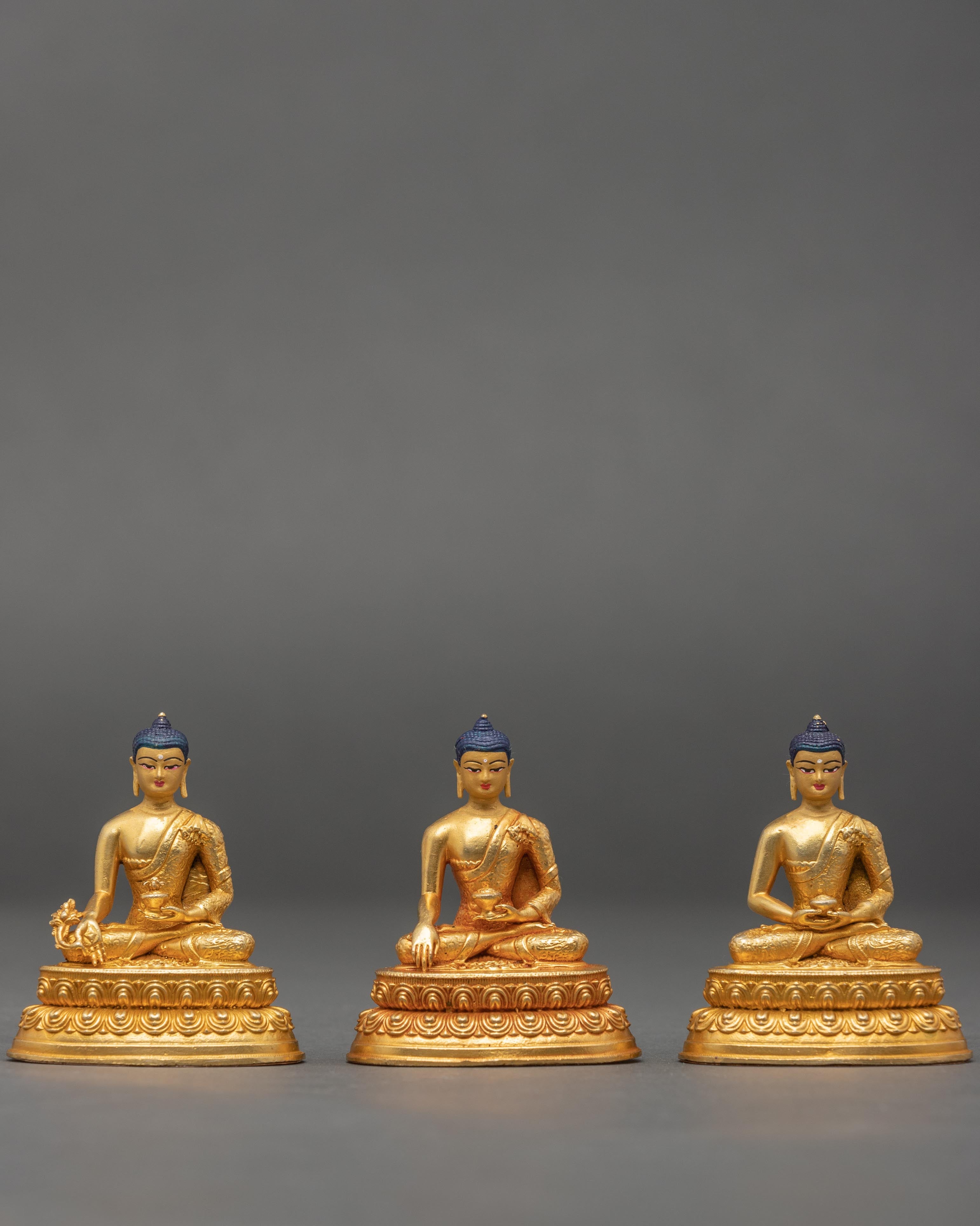 Three Buddha Statue Set