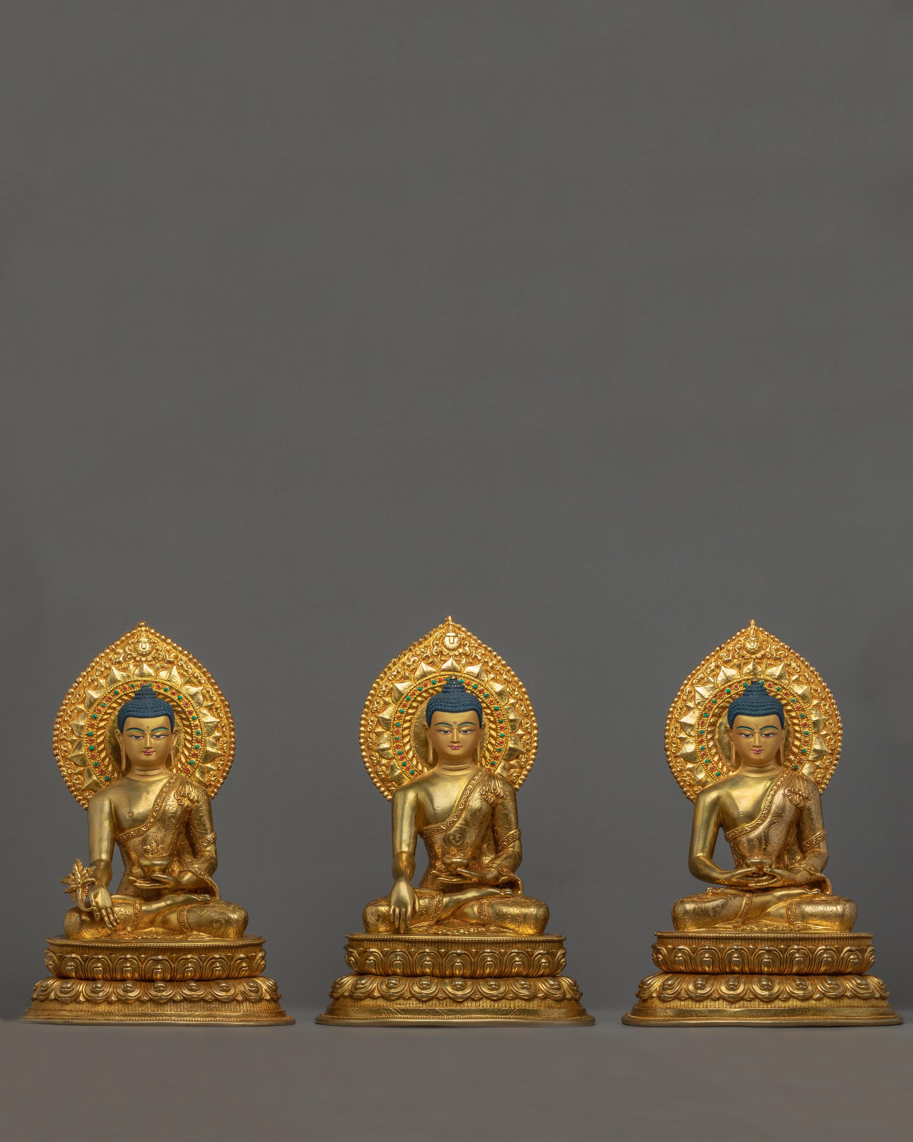 Three Wise Buddhas Set Sculpture