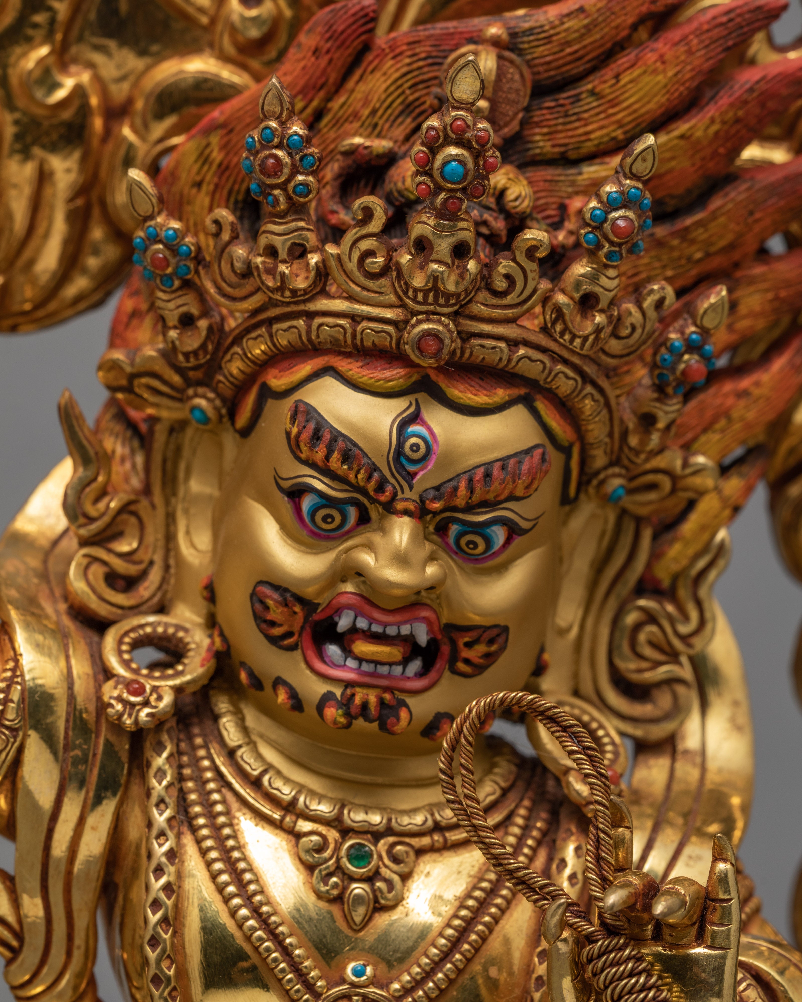 Vajrapani | Bodhisattva Statue | Traditionally Gold Glided Sculpture