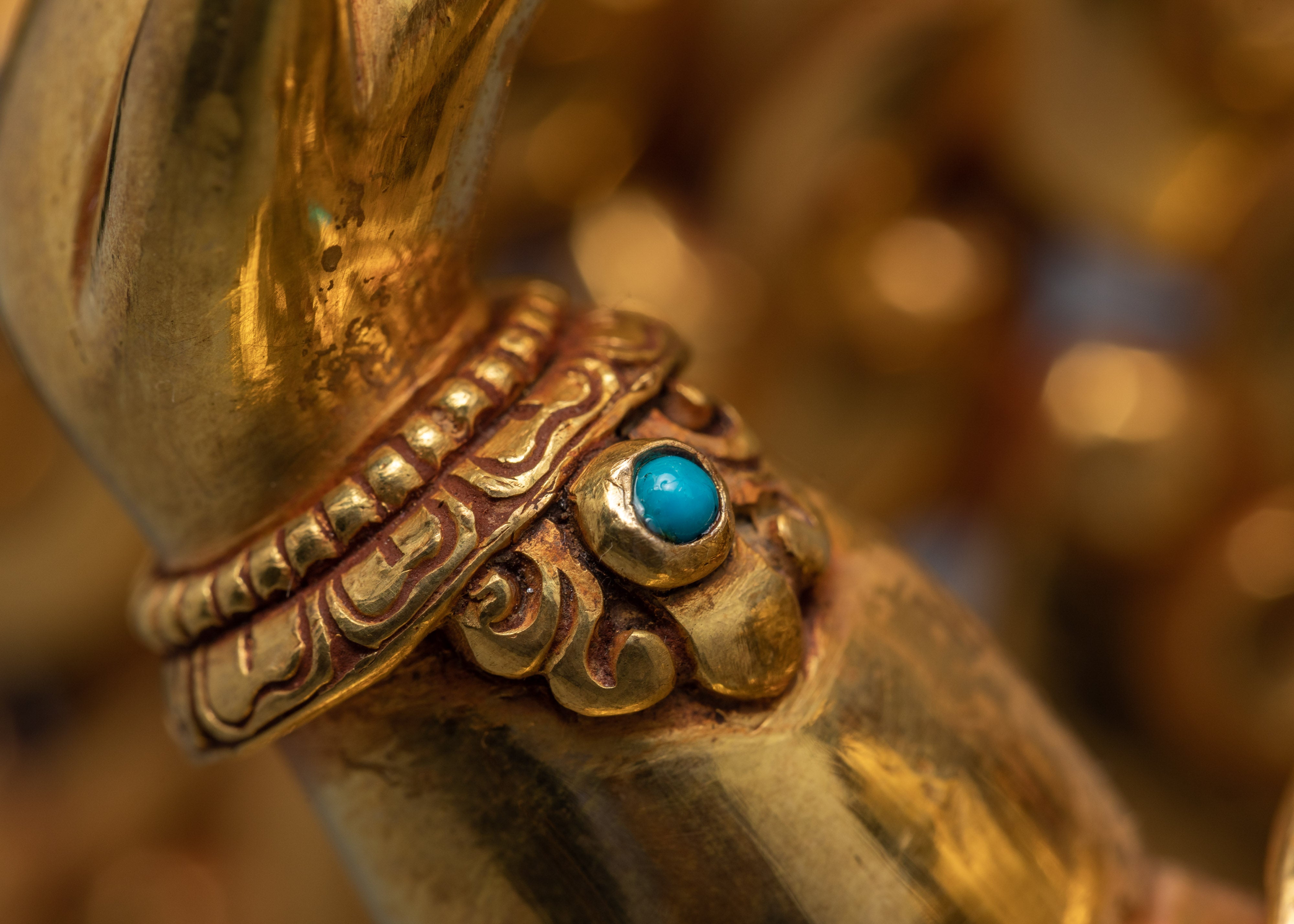 Vajrapani | Bodhisattva Statue | Traditionally Gold Glided Sculpture