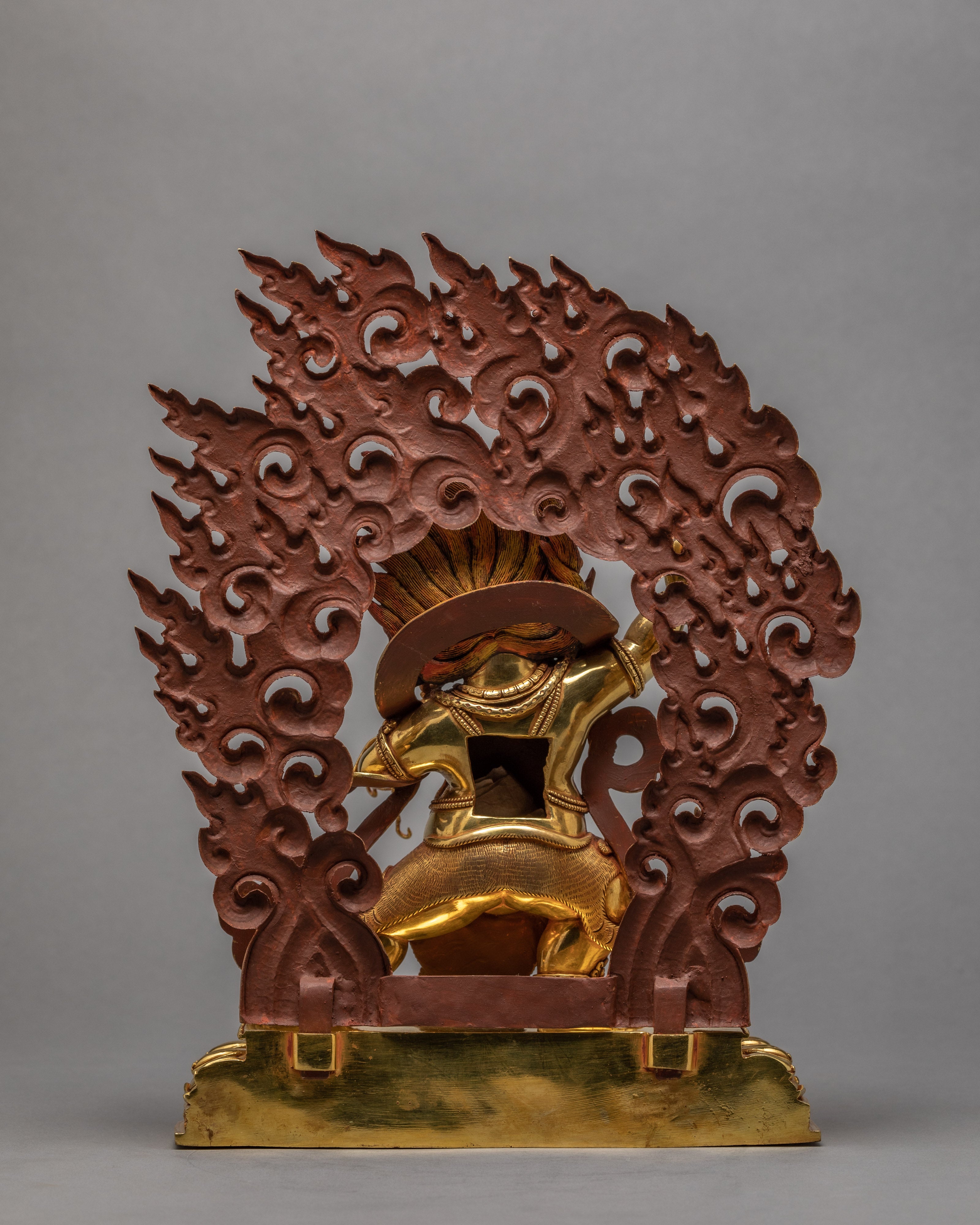 Vajrapani | Bodhisattva Statue | Traditionally Gold Glided Sculpture