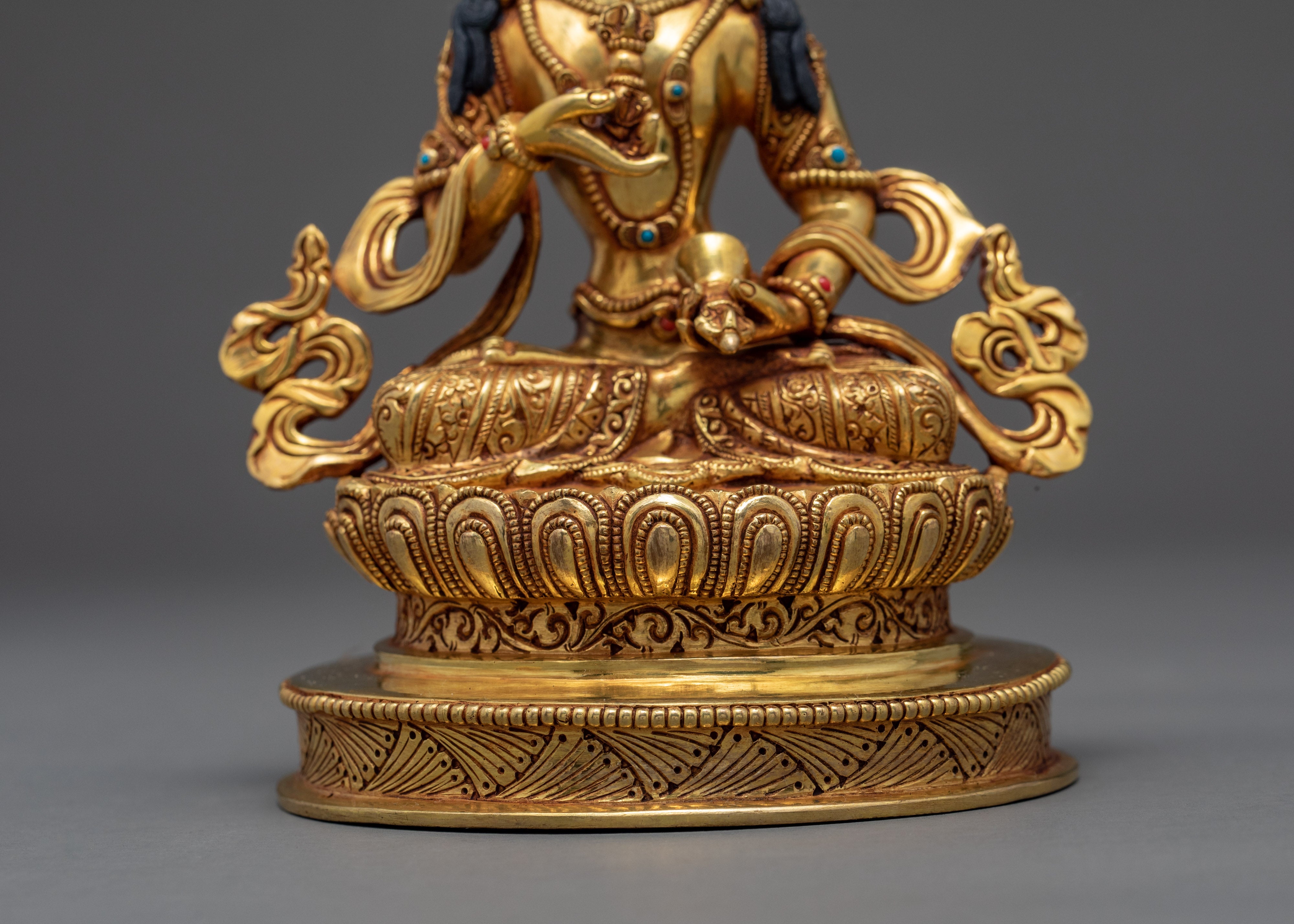Seated Vajrasattva | Powerful Deity Of Purification | 24K Gold Gilded Statue