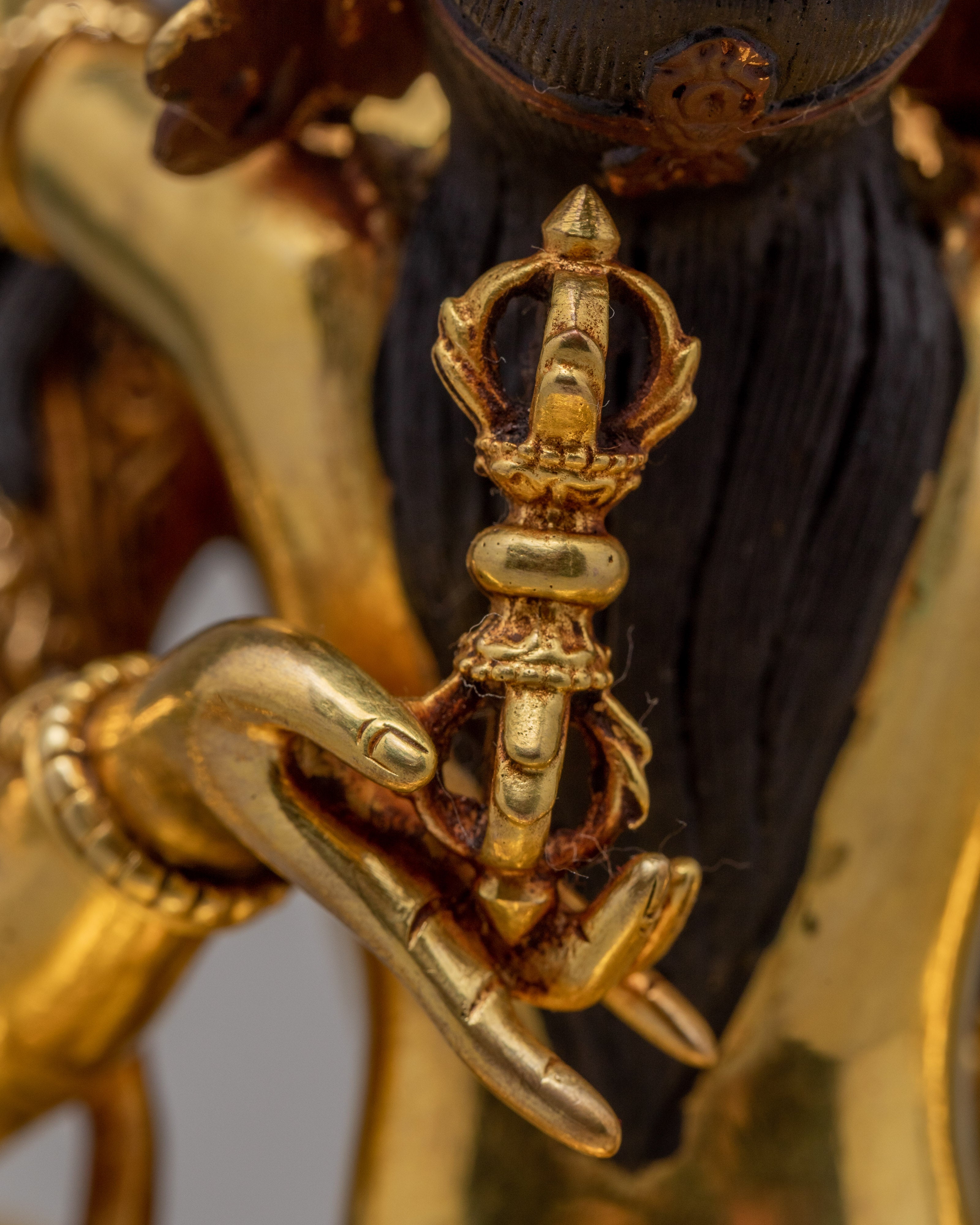 Vajrasattva With Consort Statue | Himalayan Buddhist Statue | Glided With Gold