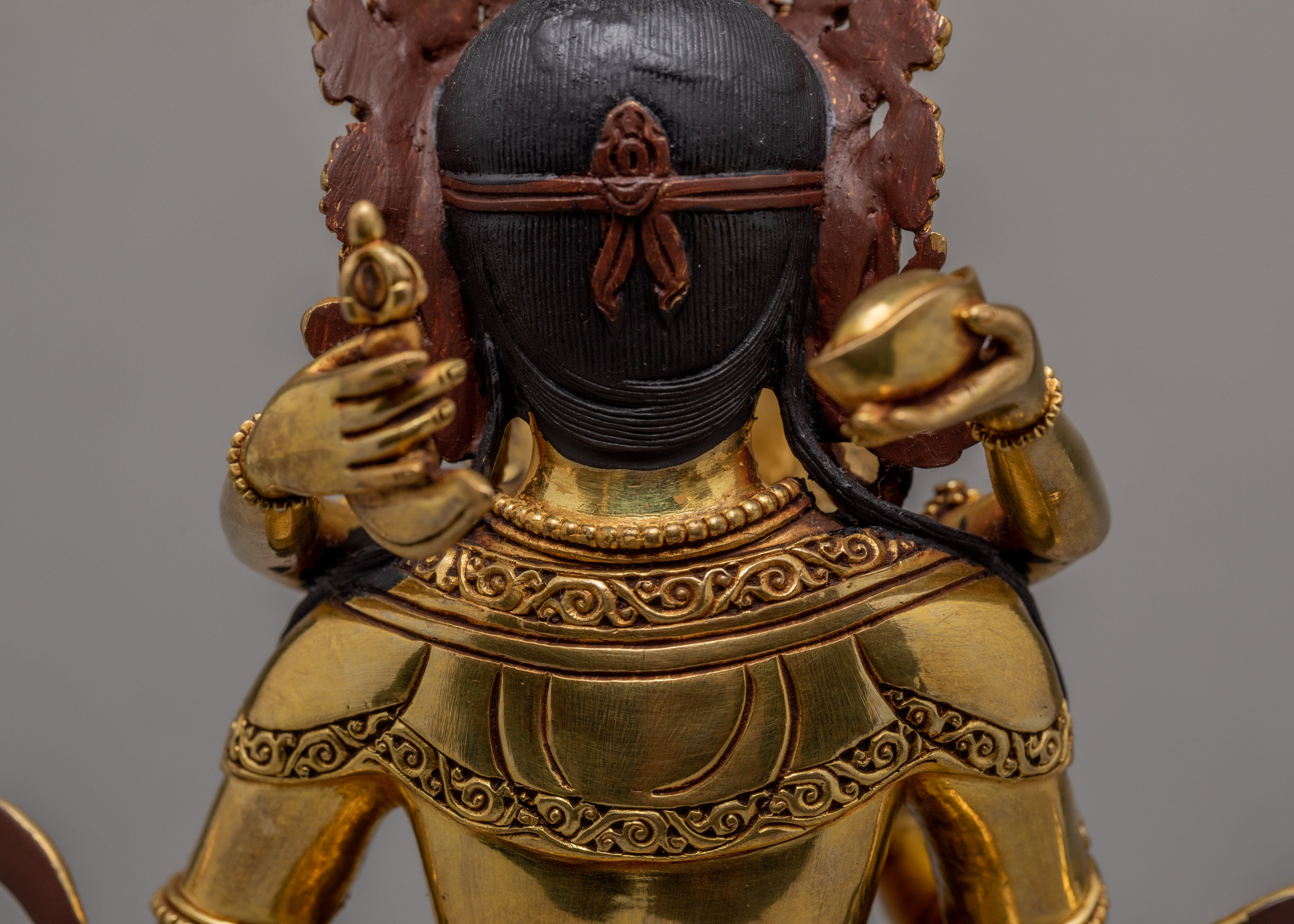 Vajrasattva With Consort Statue | Himalayan Buddhist Statue | Glided With Gold