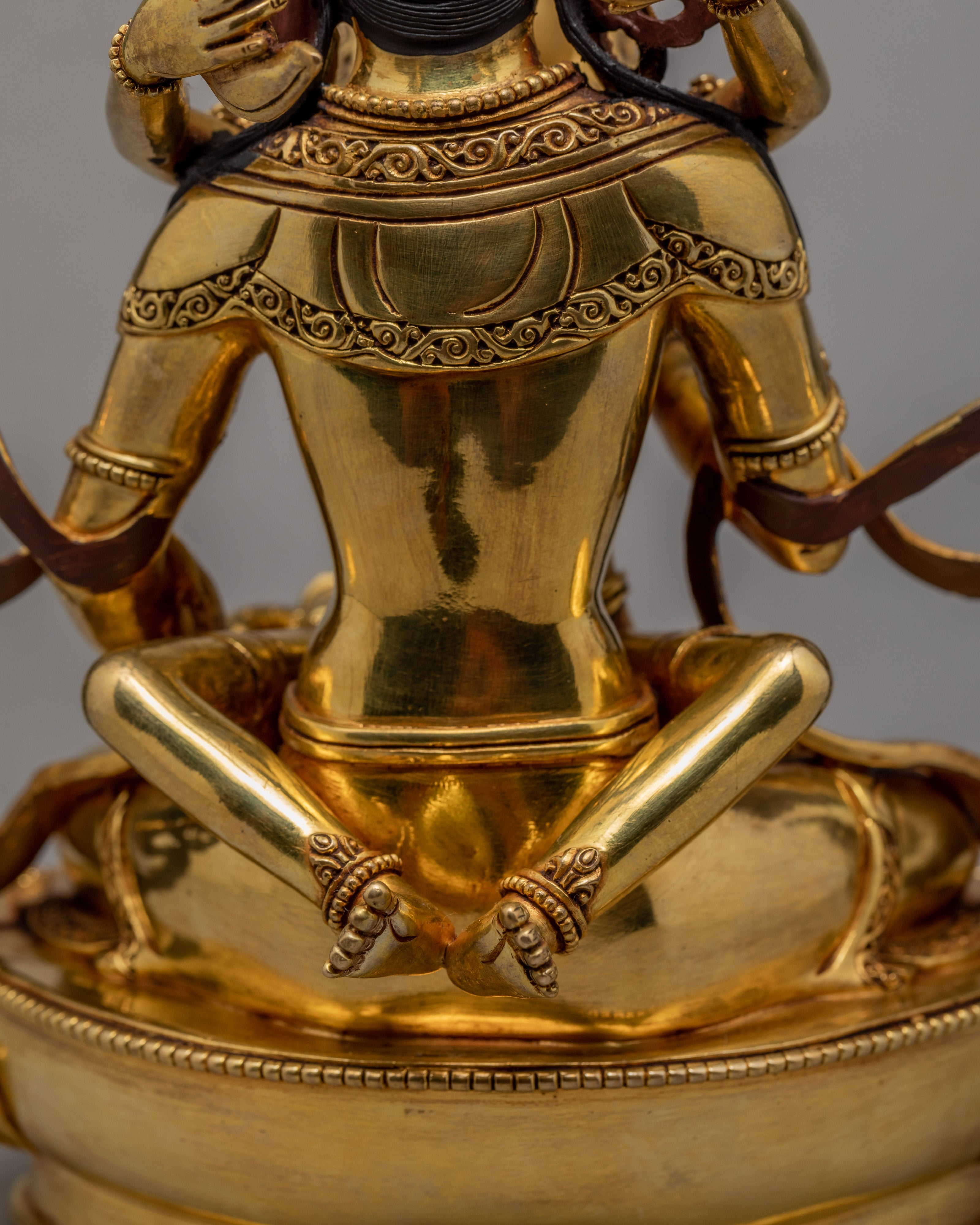 Vajrasattva With Consort Statue | Himalayan Buddhist Statue | Glided With Gold