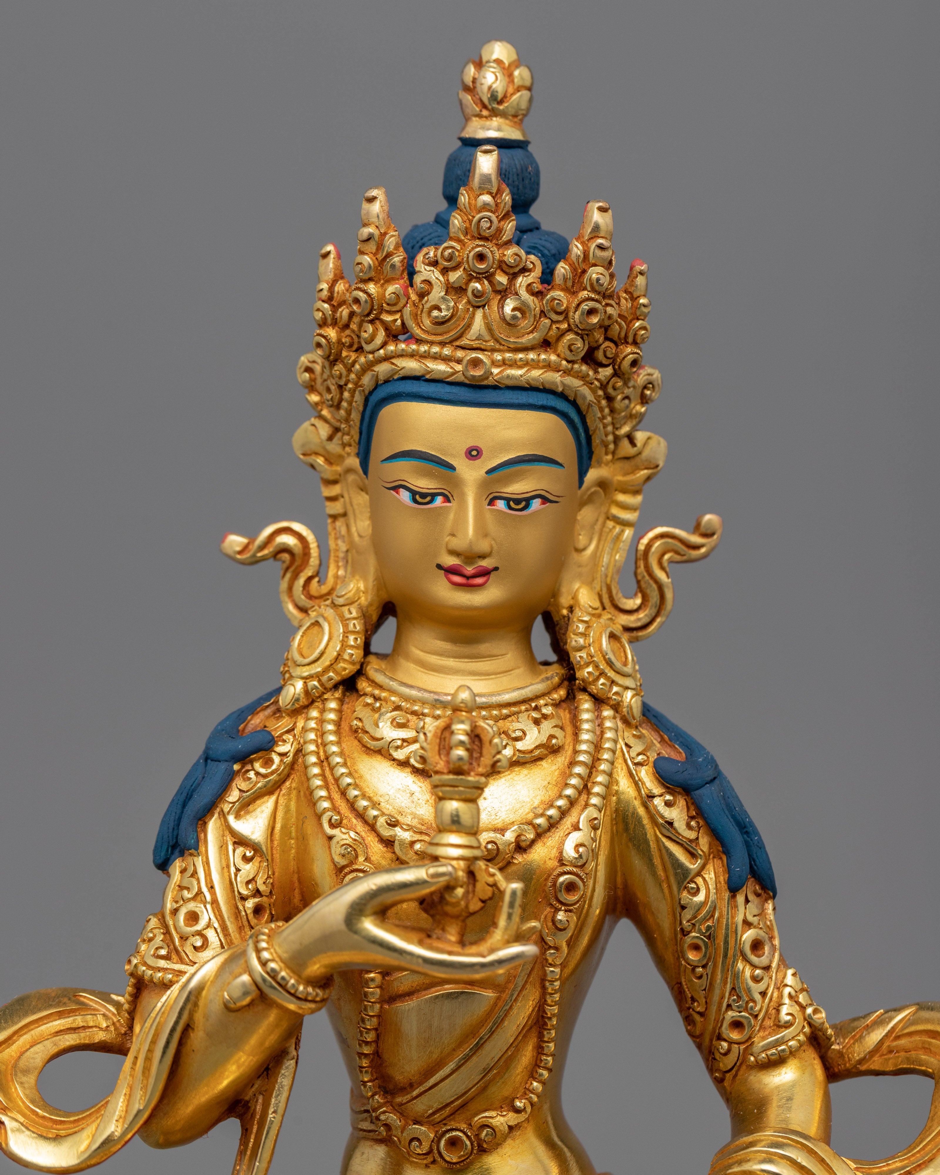 Bodhisattva Vajrasattva Golden Statue | Dorje Sempa in Tibetan Buddhism