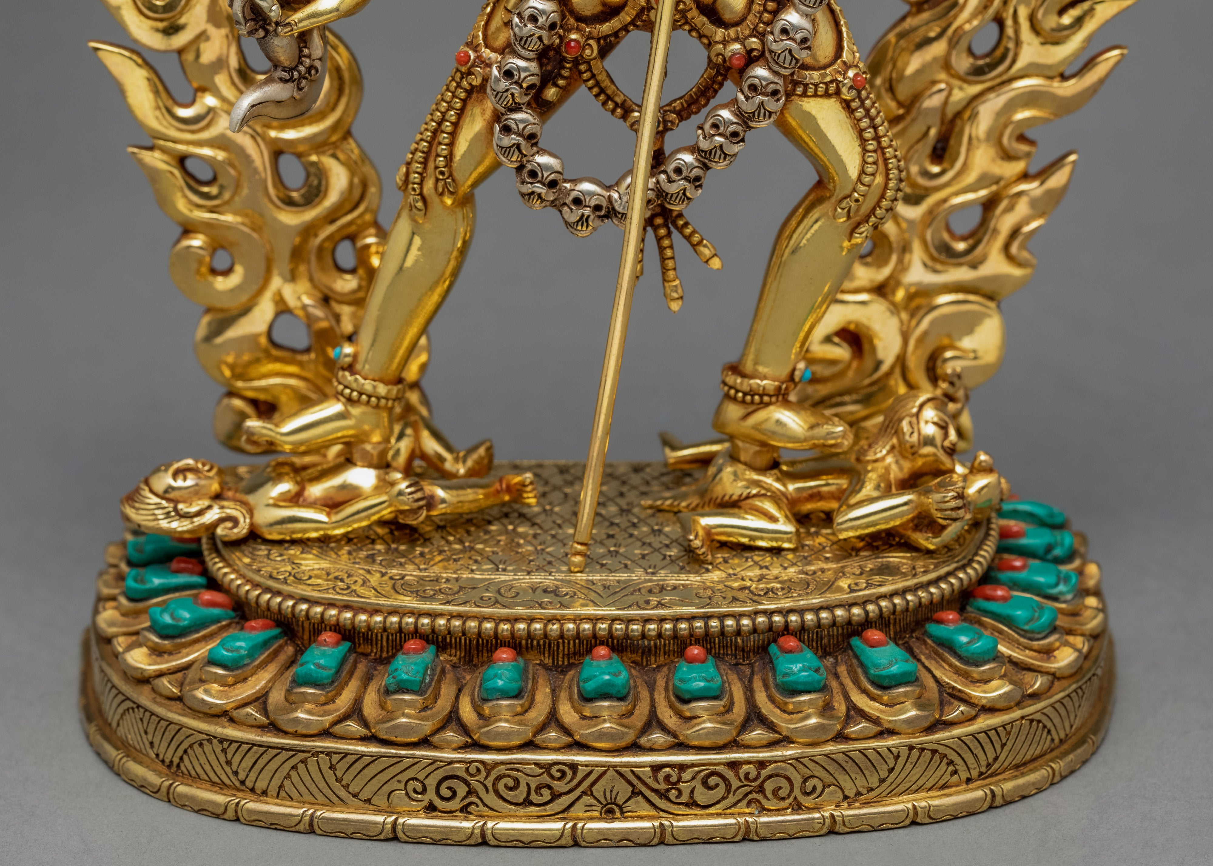 Vajrayogini Statue with Silver Craft | Dakini Statue | Handmade Sculpture