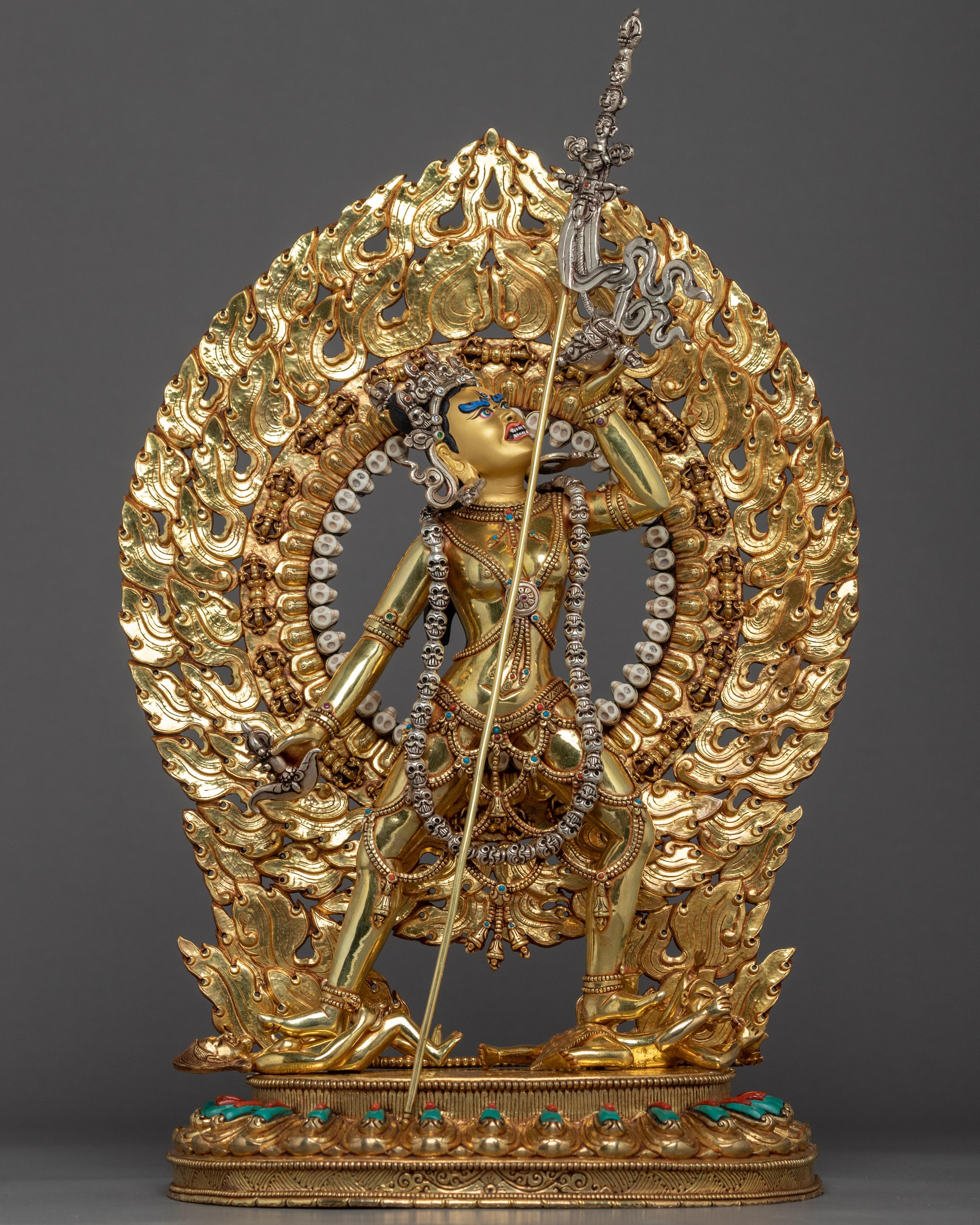 Vajrayogini Gold Gilded Dakini Statue