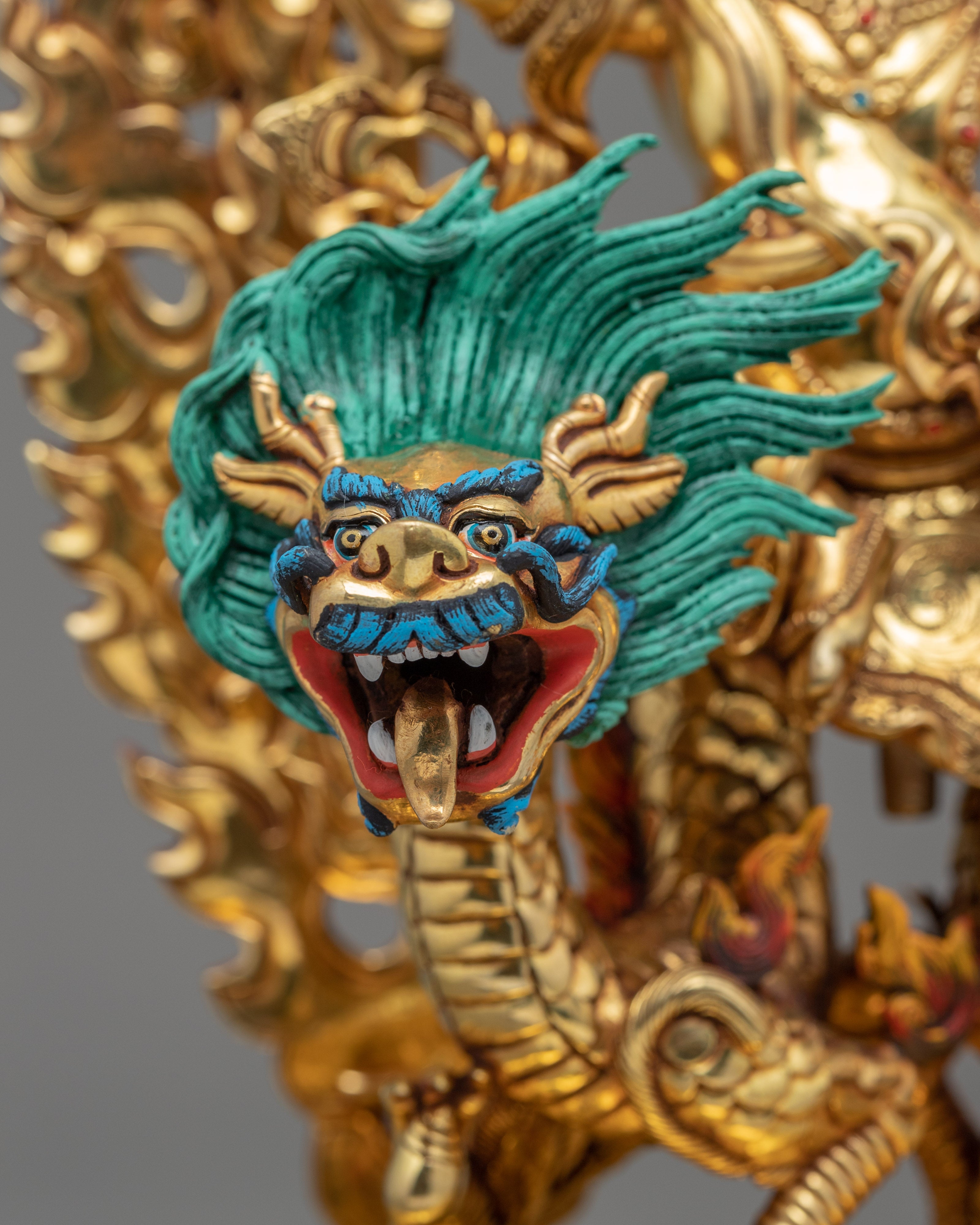 White Dzambhala Statue | Traditionally Hand Carved Wealth Deity