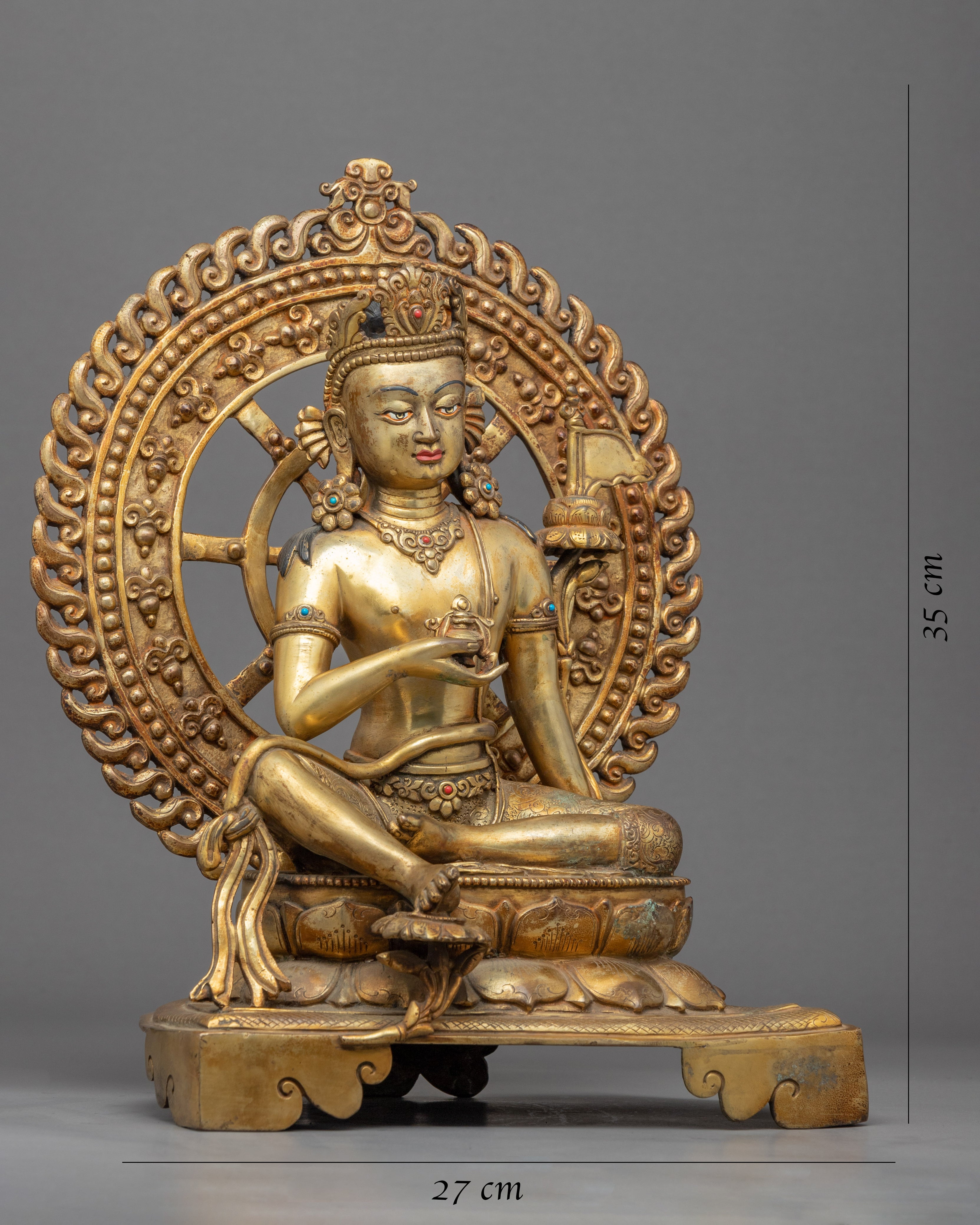 A Bodhisattva Hand-Carved Statue | Tibetan Himalayan Bodhisattva Sculpture